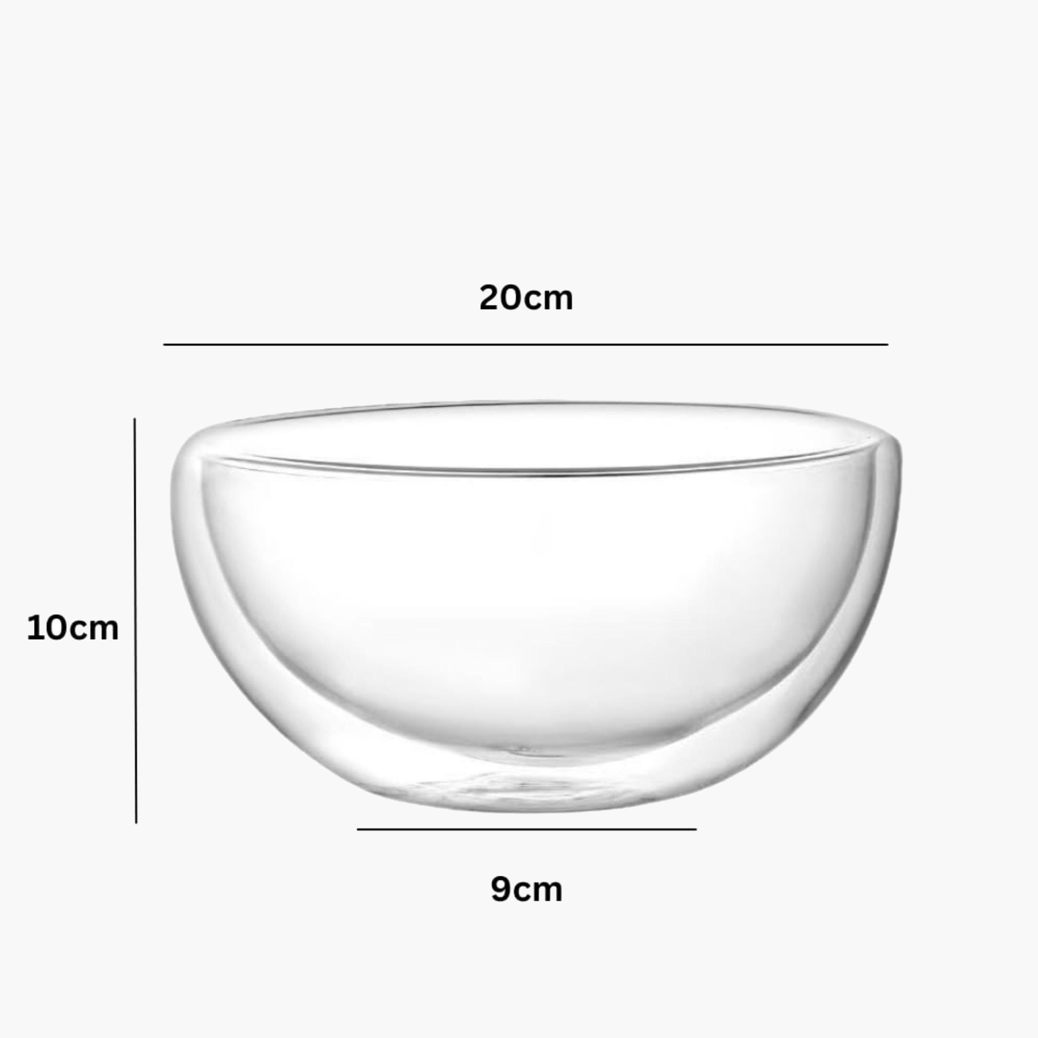 Double-Walled Glass Serving Bowl - 20cm-household-dining-dinnerware-bowls-image-1