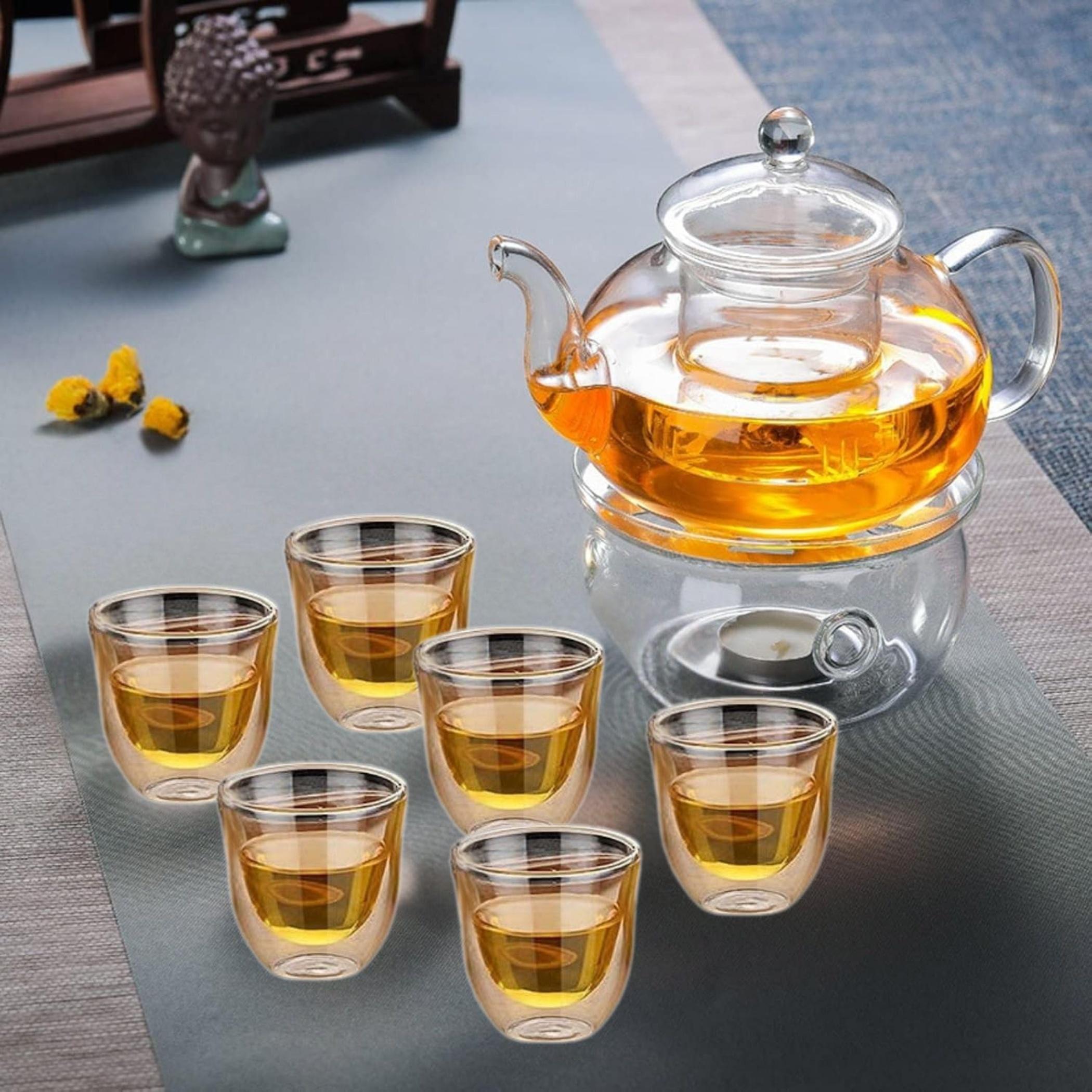 Glass Teapot Warmer Set-household-dining-teaandcoffee-teaandcoffeesets-image-3