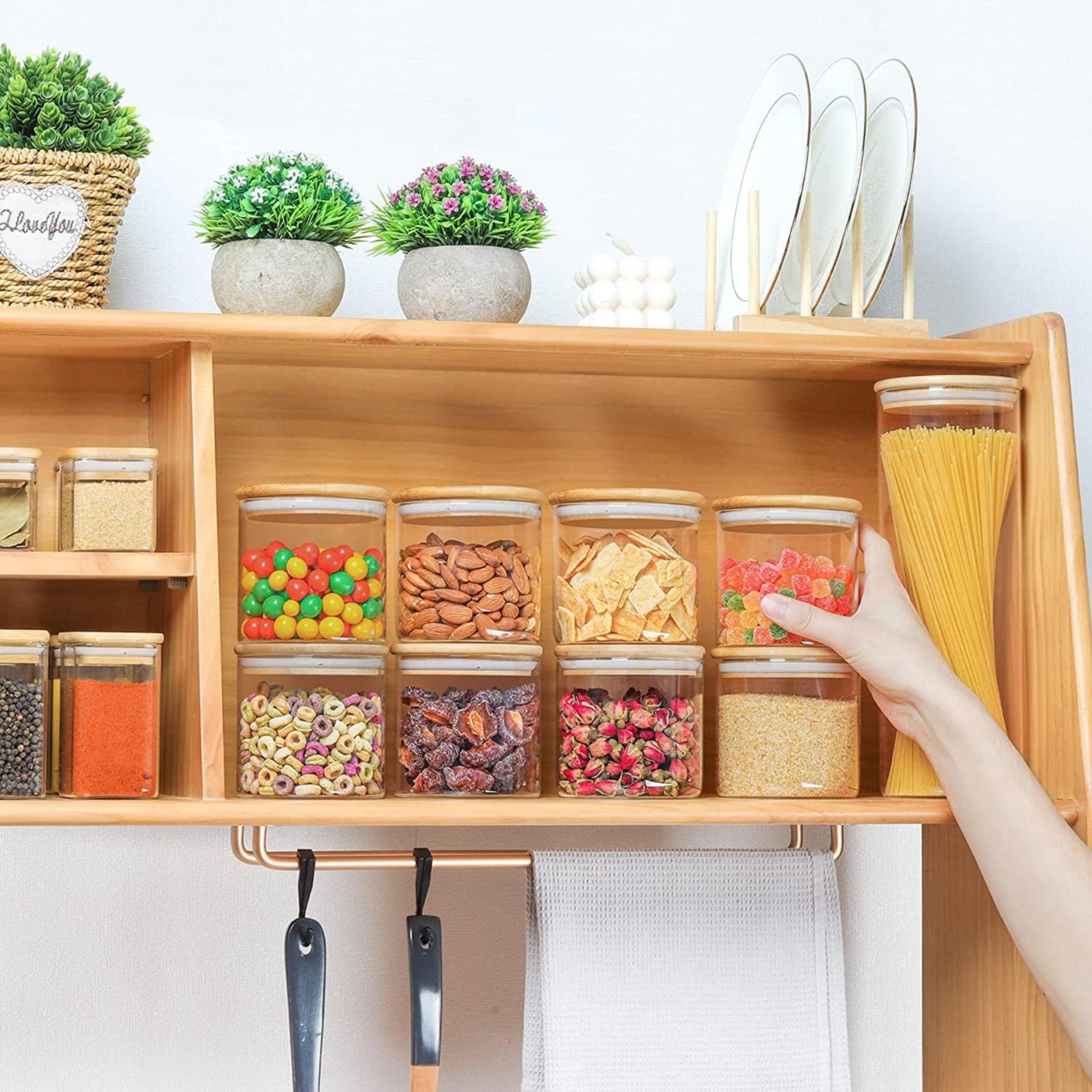 1 تشيس برطمانات تخزين زجاجية بأغطية خيزران-household-kitchen-foodstorage-canistersandjars-image-1