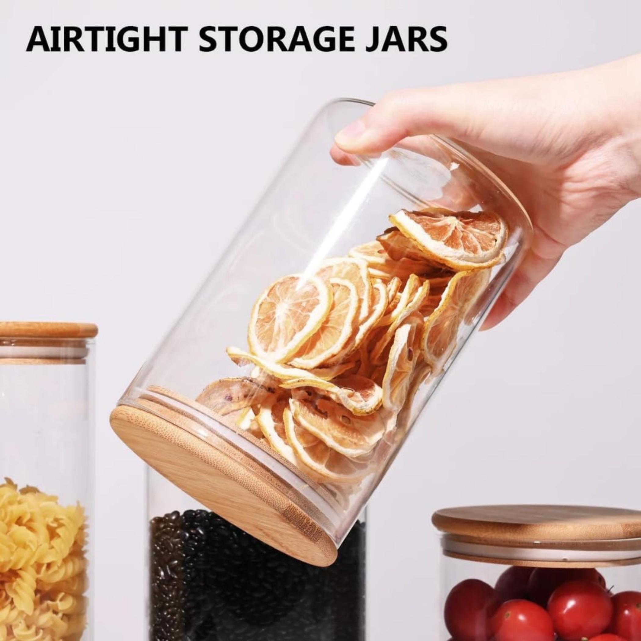 1 تشيس وعاء تخزين زجاجي بغطاء من الخيزران-household-kitchen-foodstorage-canistersandjars-image-2