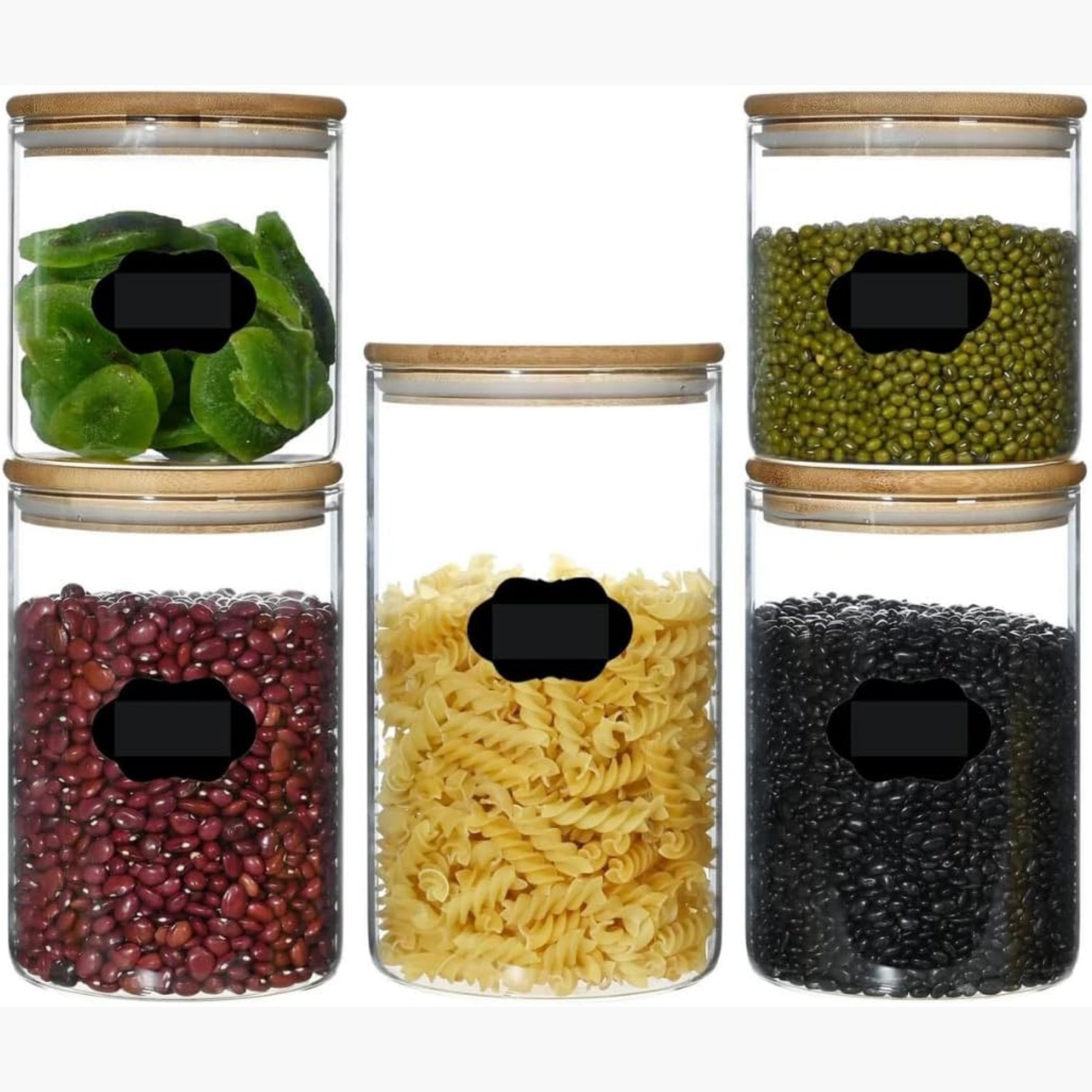 1 تشيس وعاء تخزين زجاجي بغطاء من الخيزران-household-kitchen-foodstorage-canistersandjars-image-3