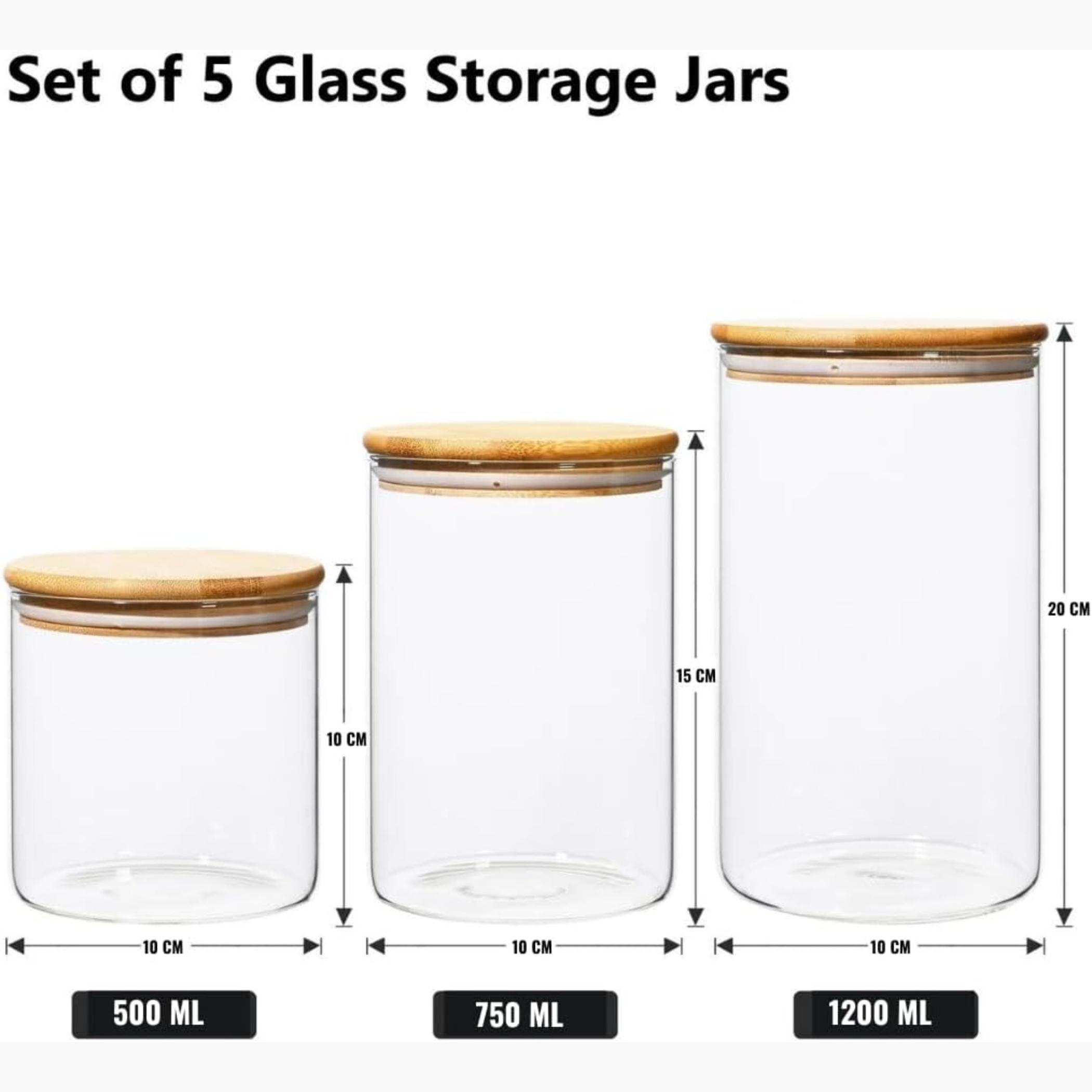1 تشيس وعاء تخزين زجاجي بغطاء من الخيزران-household-kitchen-foodstorage-canistersandjars-image-4