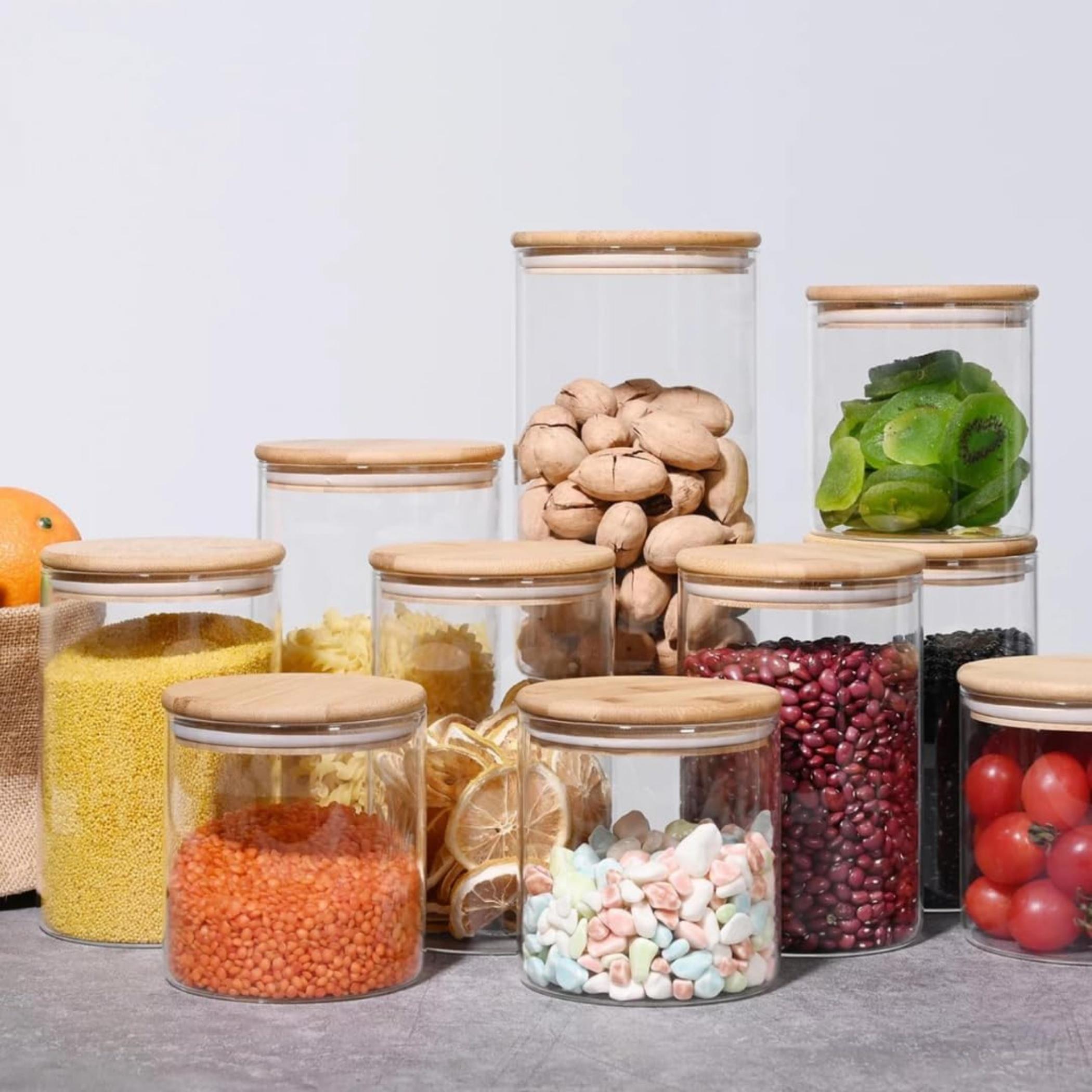 1 تشيس وعاء تخزين زجاجي بغطاء من الخيزران-household-kitchen-foodstorage-canistersandjars-image-5