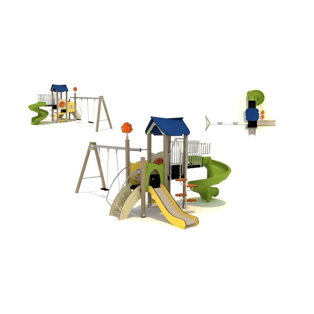 MYTS Adventure Sportive Playground with 2 Swings and 2 Slides