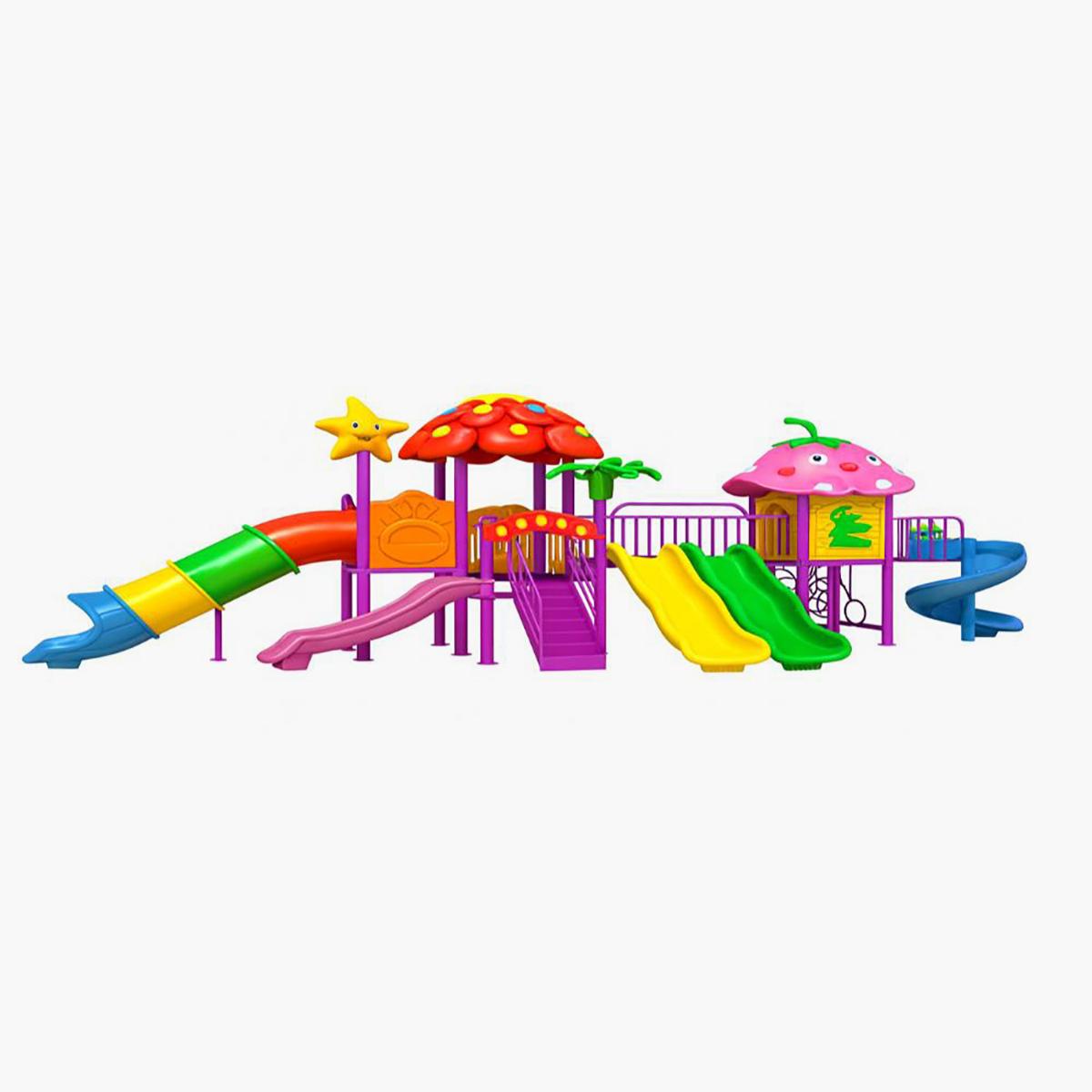 MYTS Discovery Playland with 5 Slides and 2 Swings - 790x490x300 cm