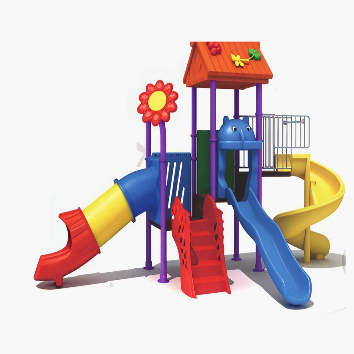 MYTS Recreational Play Deck with 3 Slides 680x360x380 cm