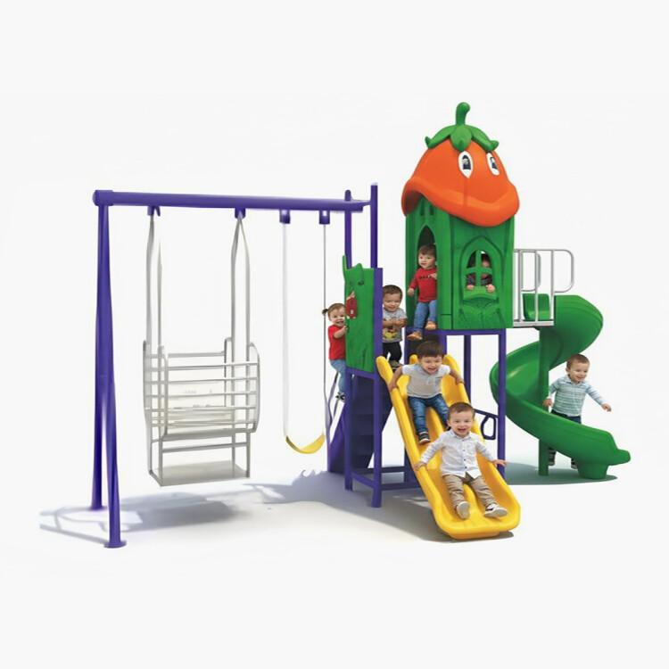 MYTS Explorer Tower with 1 Swing Dual Swing and 2 Slides - 580x350x260 cm
