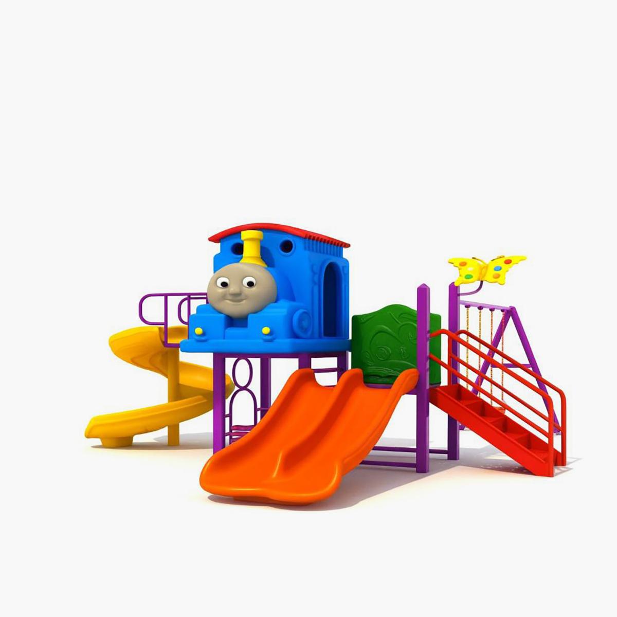 MYTS Engine Run Deluxe Playset with 2 Swings 2 Slides - 360x450x260 cm