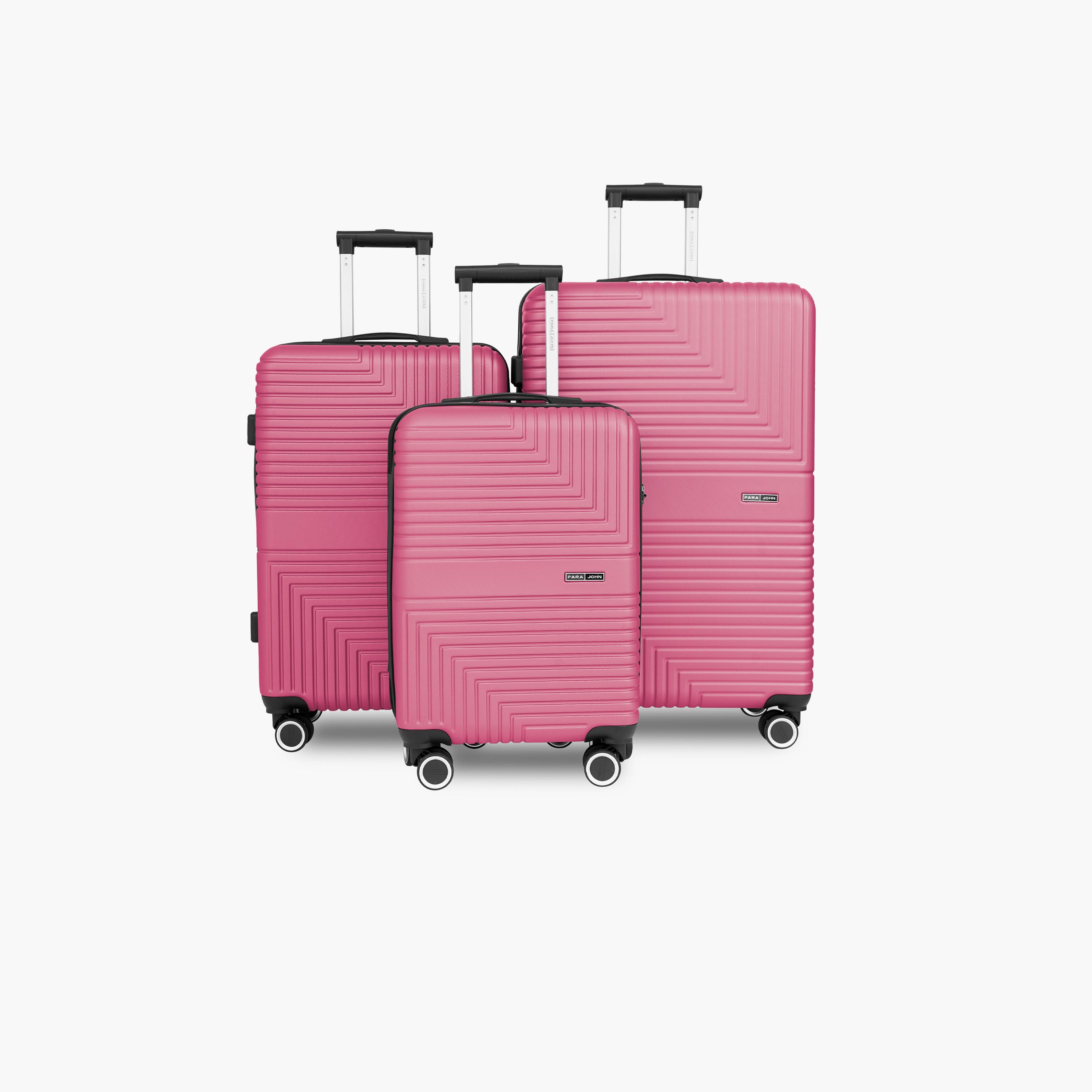 باراجون- طقم 3 شنط بأربع عجلات دوارة من مادة ABS وجوانب صلبة مع قفل مركب-travel-luggagesandbags-luggage-image-1