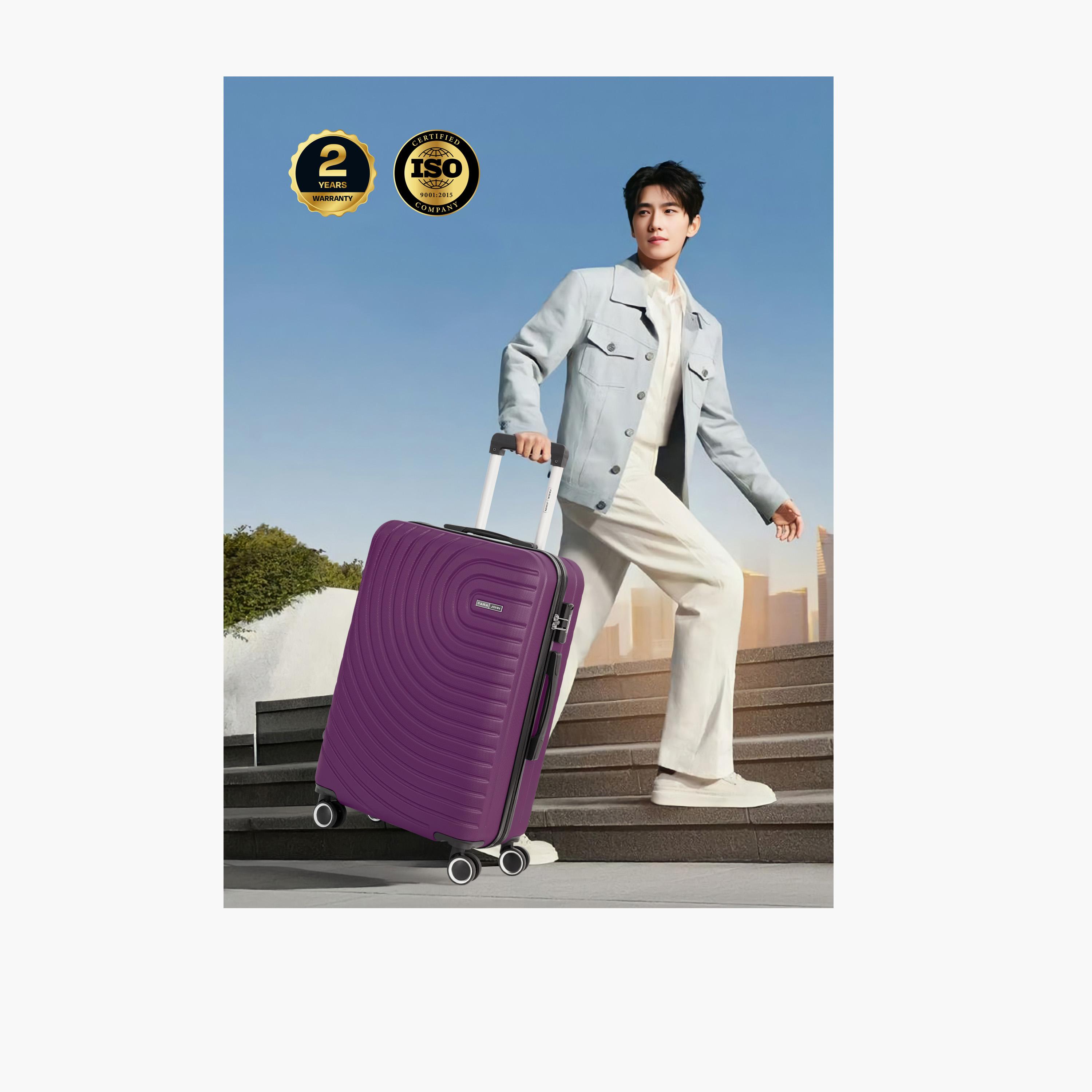 Para John Set of 3 ABS Hard Sided 4-Wheeler Spinner Trolley Bag with Combination Lock-travel-luggagesandbags-luggage-image-5