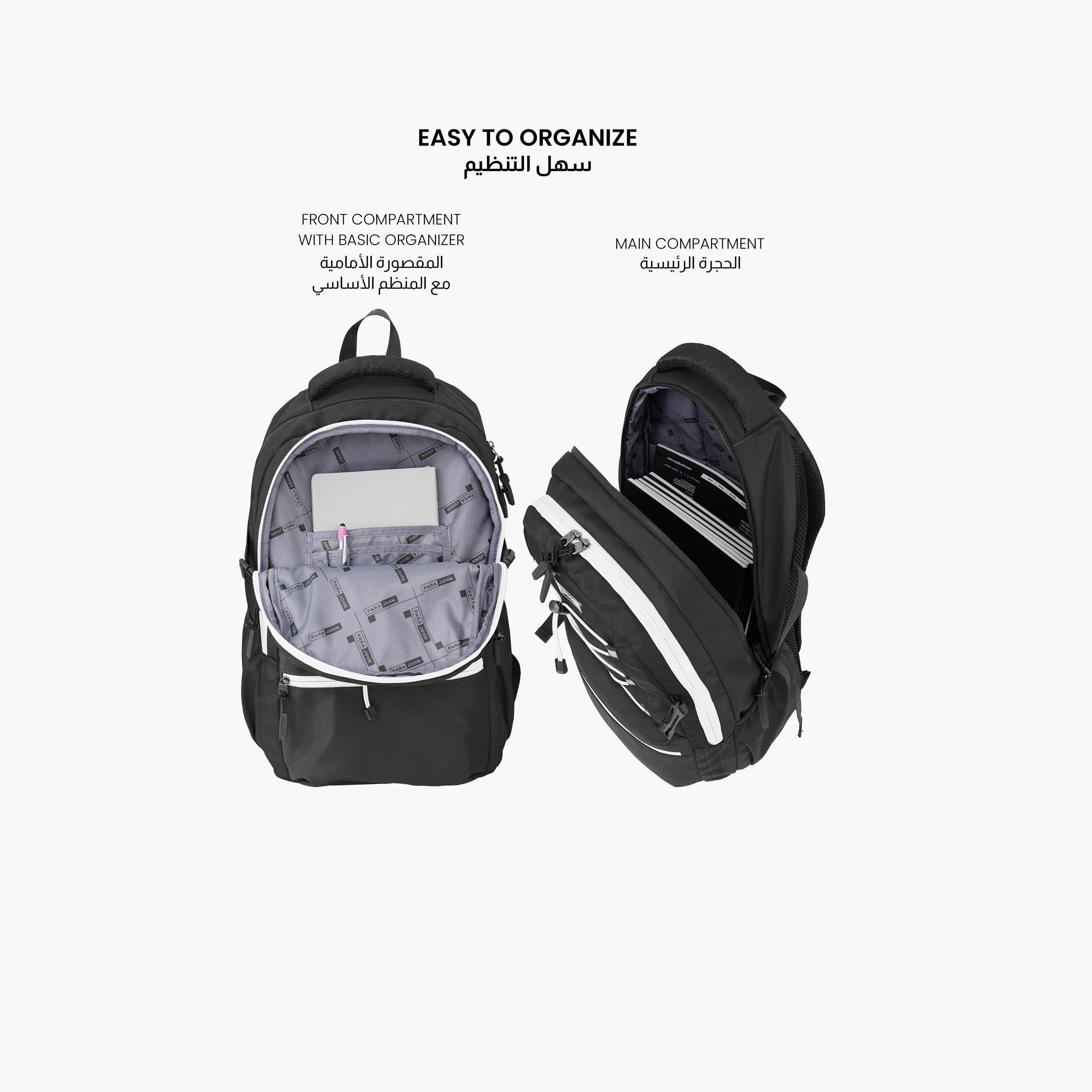 Para John 30 L | 19 Inches Backpack, Polyester, Adjustable Strap | PJSB6018-travel-luggagesandbags-backpacks-image-3
