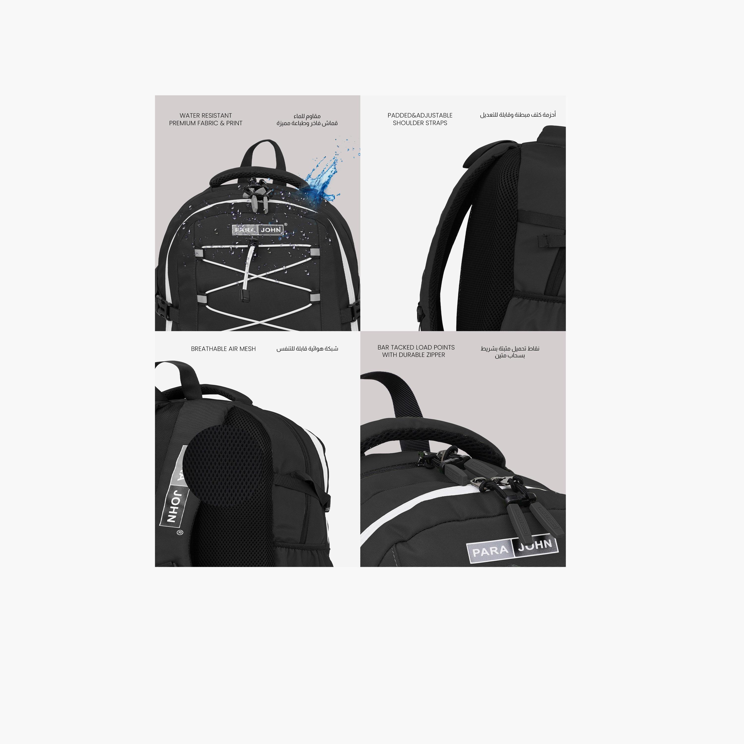 Para John 30 L | 19 Inches Backpack, Polyester, Adjustable Strap | PJSB6018-travel-luggagesandbags-backpacks-image-4