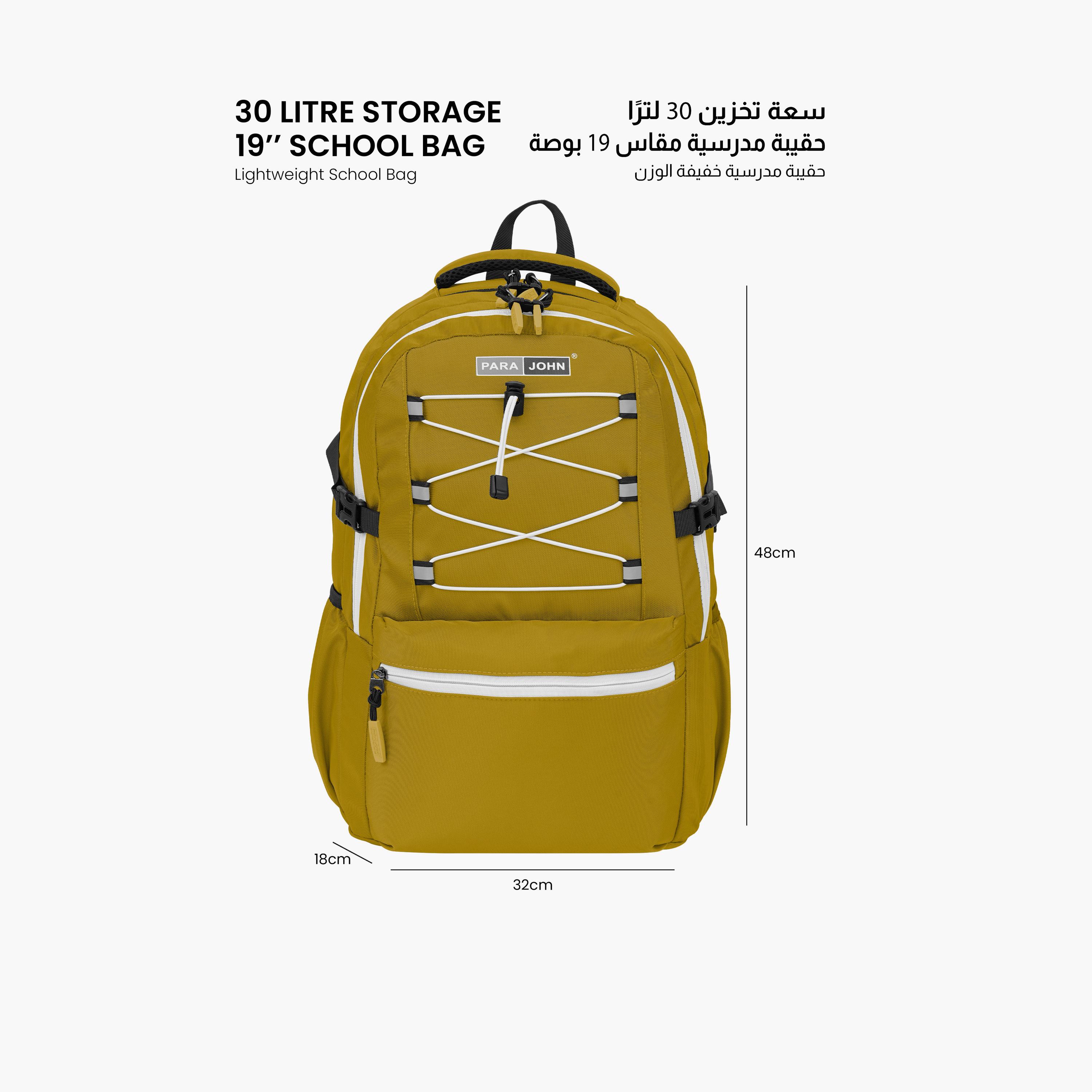 Para John 30 L | 19 Inches Backpack, Polyester, Adjustable Strap | PJSB6018-travel-luggagesandbags-backpacks-image-2