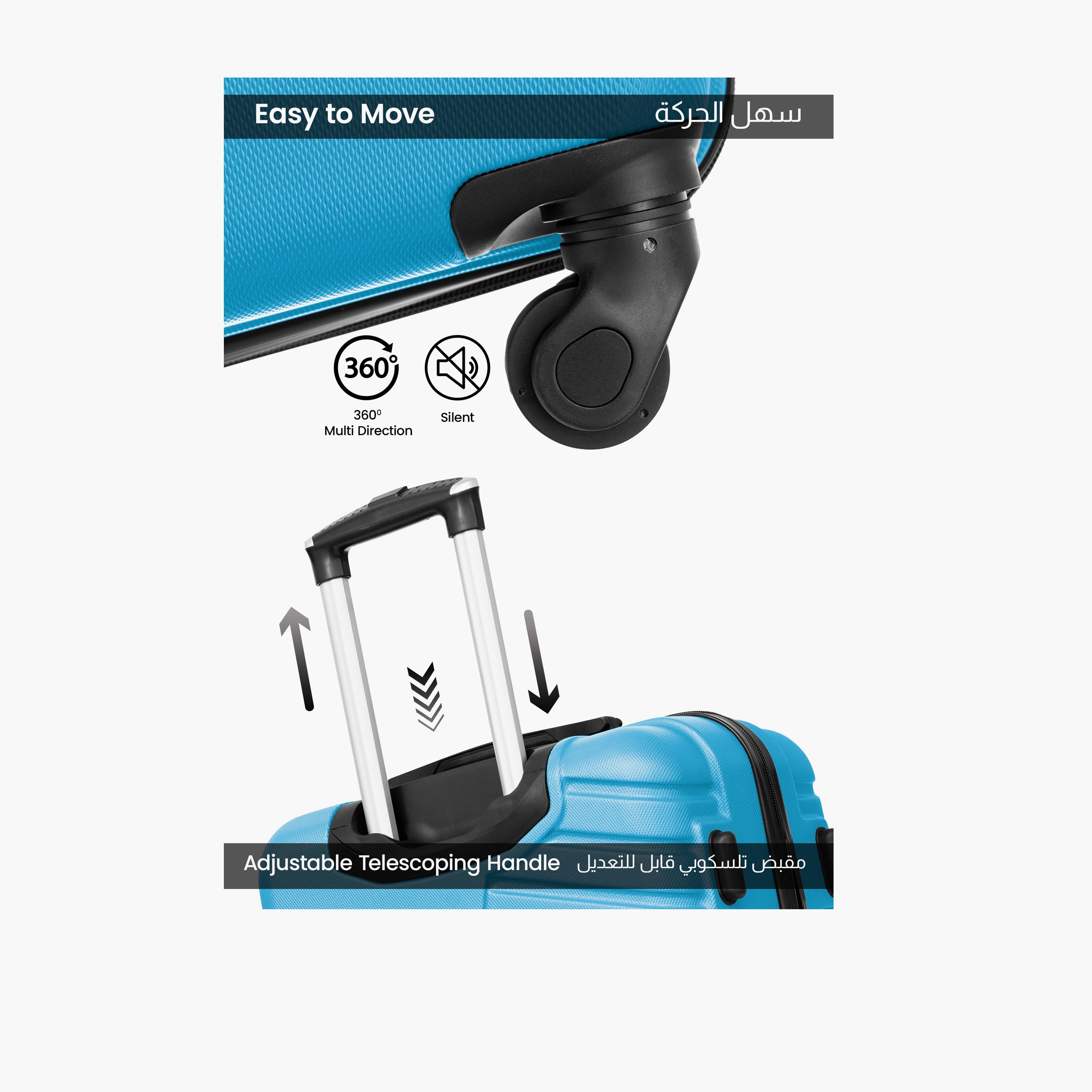باراجون- طقم 3 شنط بأربع عجلات دوارة من مادة ABS وجوانب صلبة مع قفل مركب-travel-luggagesandbags-luggage-image-2
