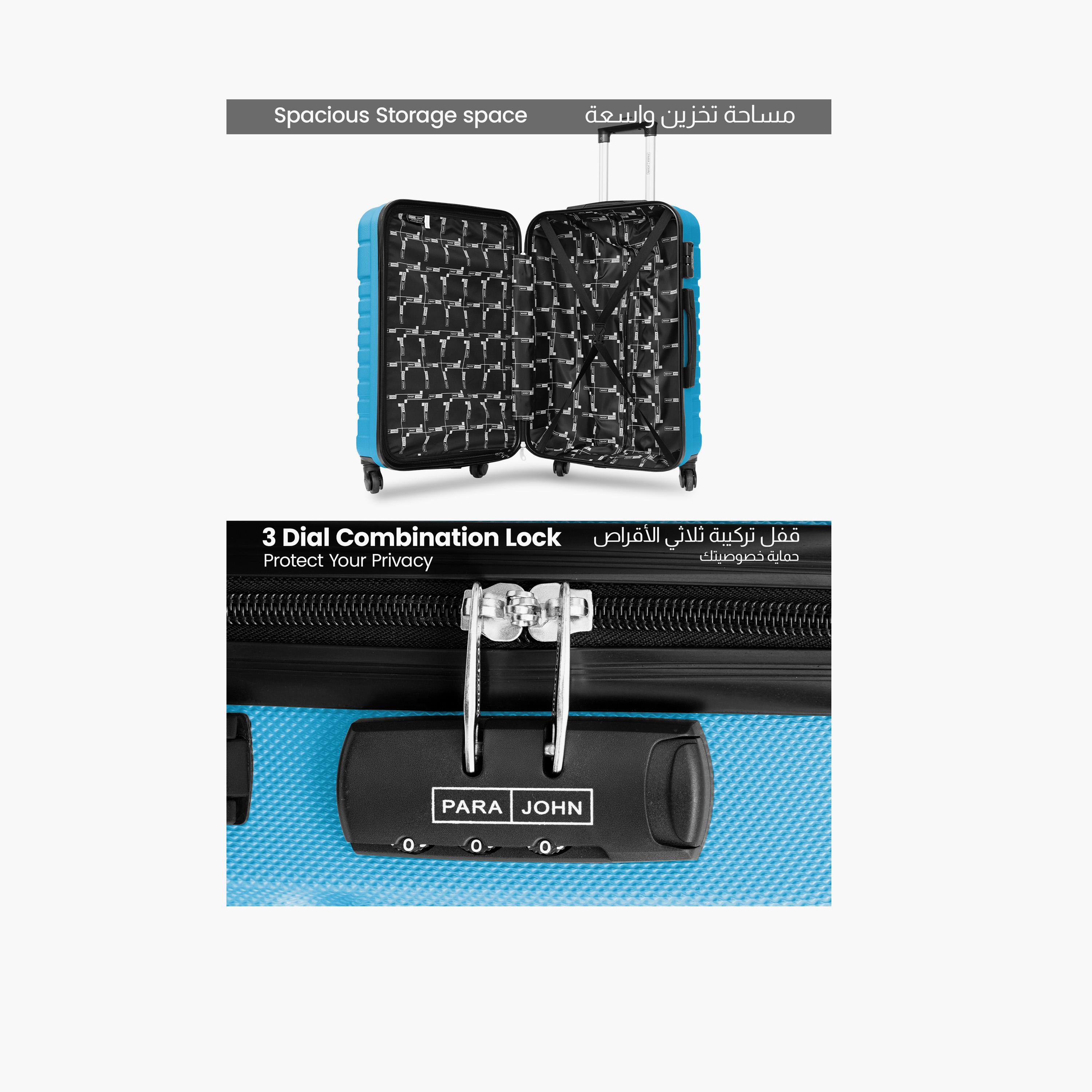 باراجون- طقم 3 شنط بأربع عجلات دوارة من مادة ABS وجوانب صلبة مع قفل مركب-travel-luggagesandbags-luggage-image-3