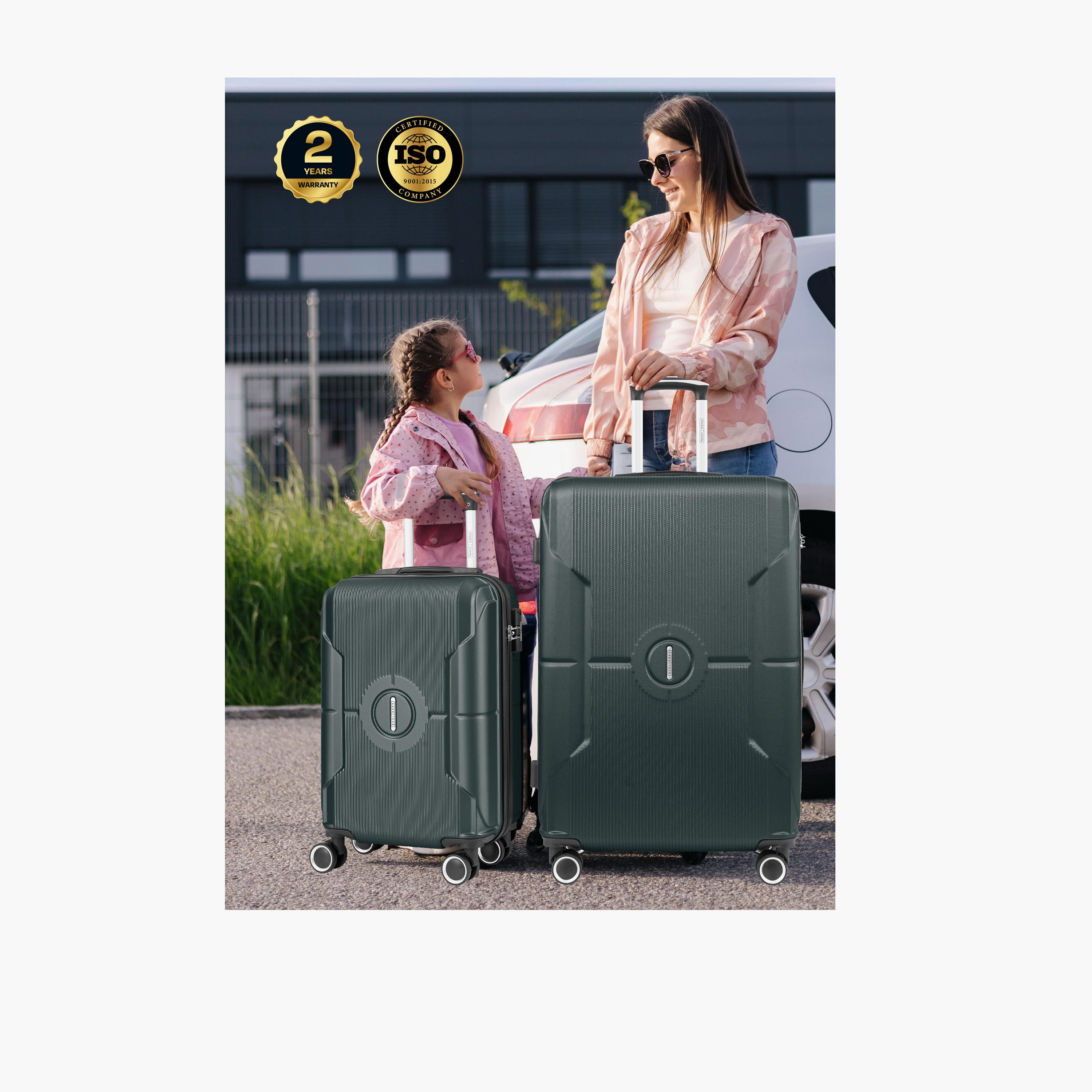 باراجون- طقم شنطتين بأربع عجلات دوارة من مادة ABS وجوانب صلبة مع قفل مركب-travel-luggagesandbags-luggage-image-21