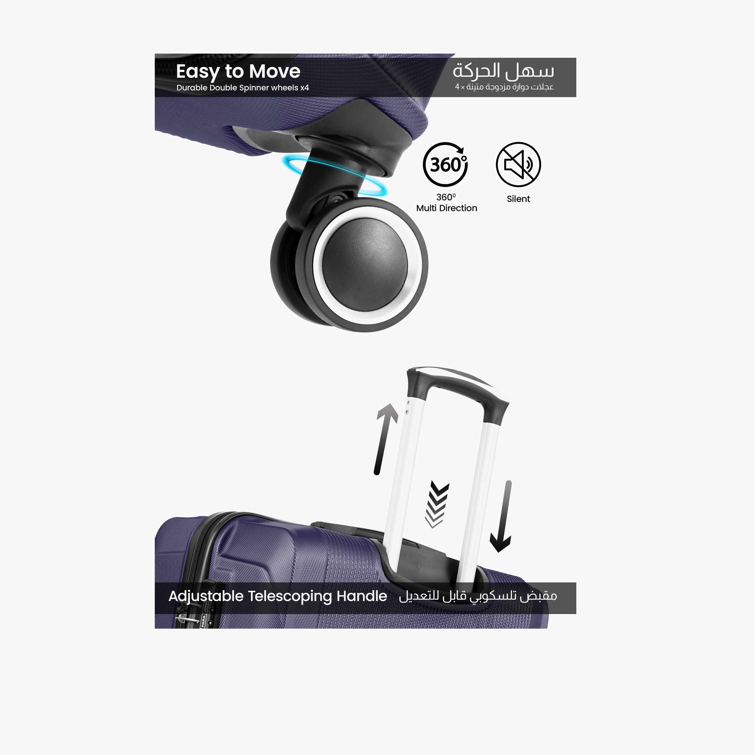 باراجون- طقم شنطتين بأربع عجلات دوارة من مادة ABS وجوانب صلبة مع قفل مركب-travel-luggagesandbags-luggage-image-23