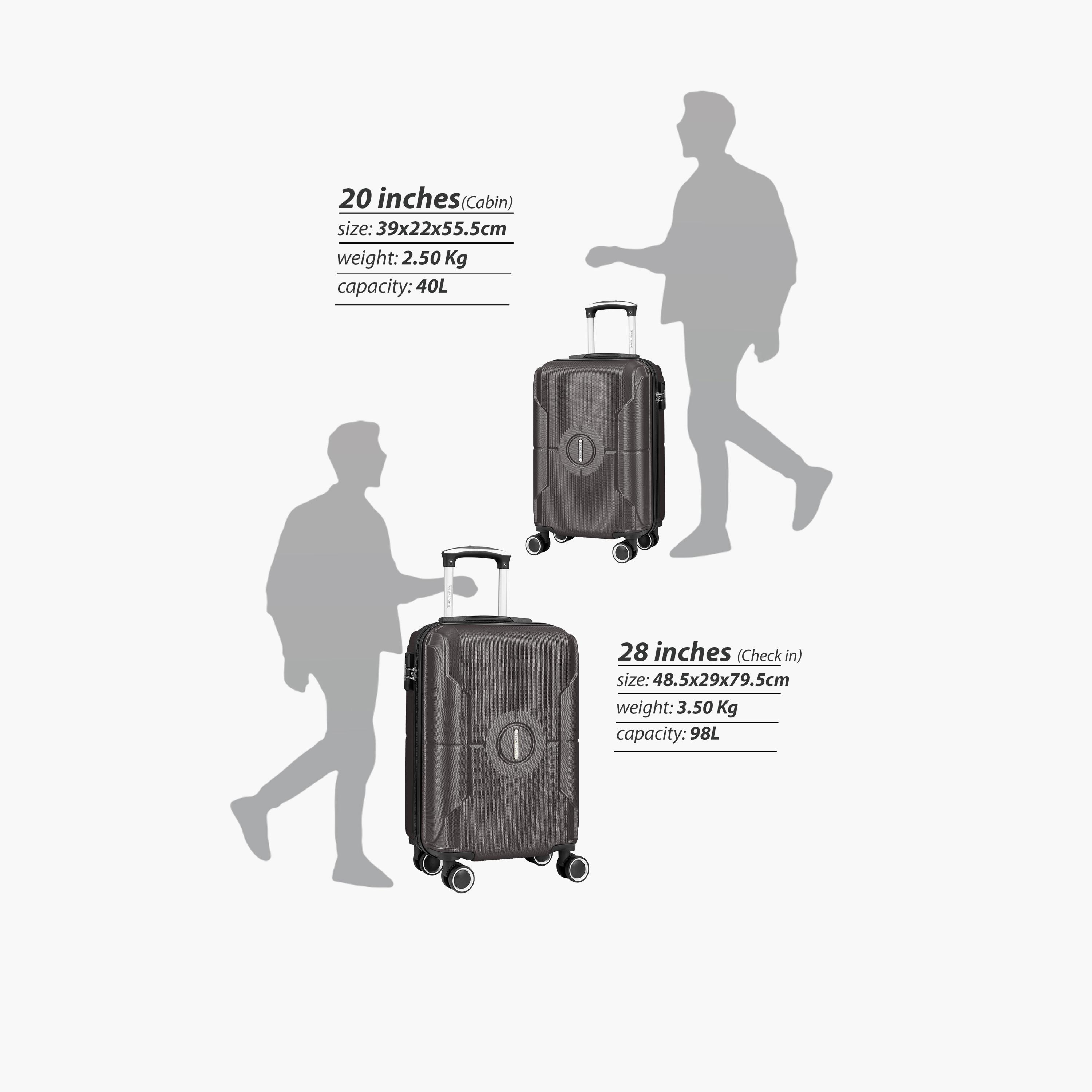 باراجون- طقم شنطتين بأربع عجلات دوارة من مادة ABS وجوانب صلبة مع قفل مركب-travel-luggagesandbags-luggage-image-29