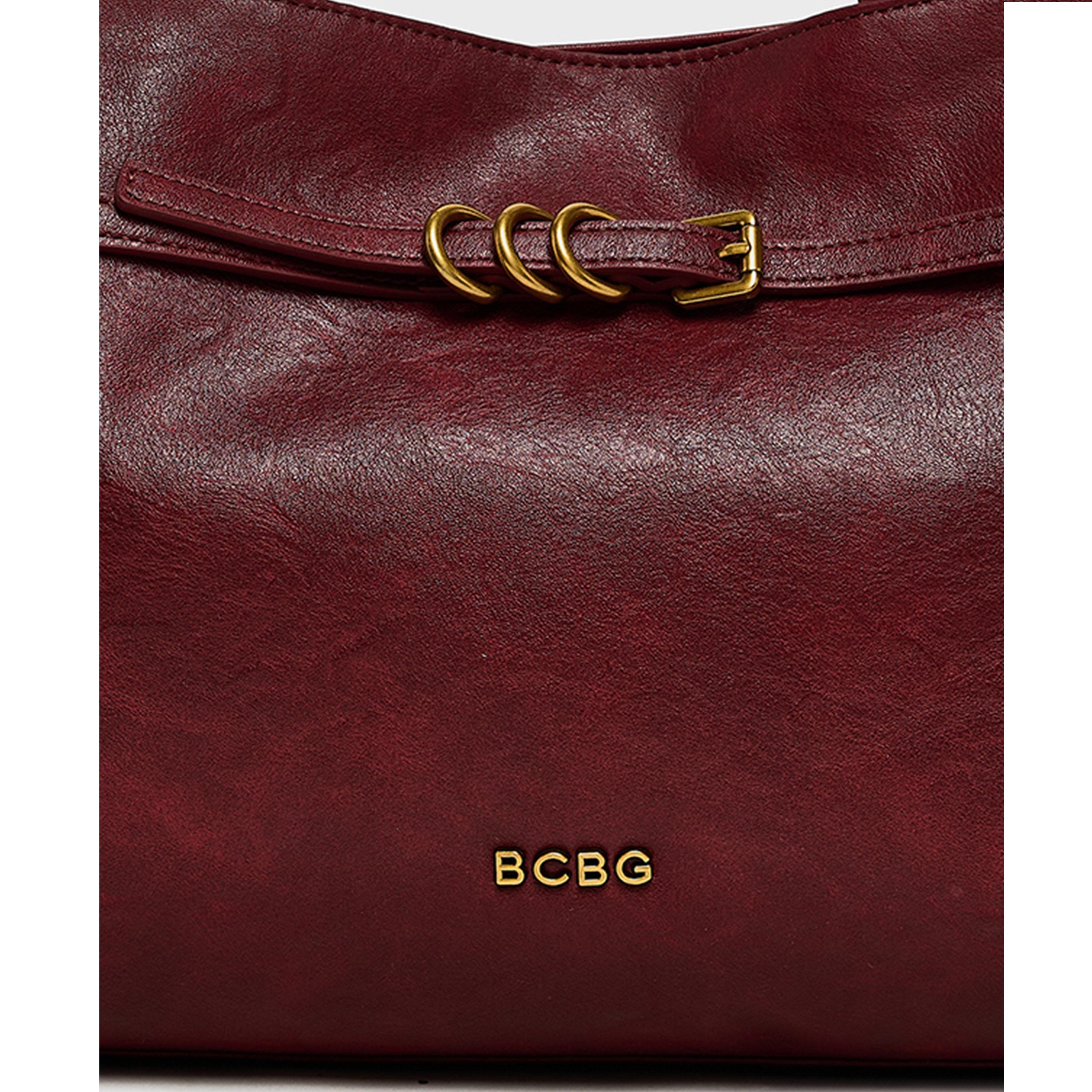 بي سي بي جي - شنطة كتف سادة بمقبضين وسحاب وحزام قابل للفصل | 32 × 12.5 × 22.5 سم-women-bagsandwallets-handbags-image-5