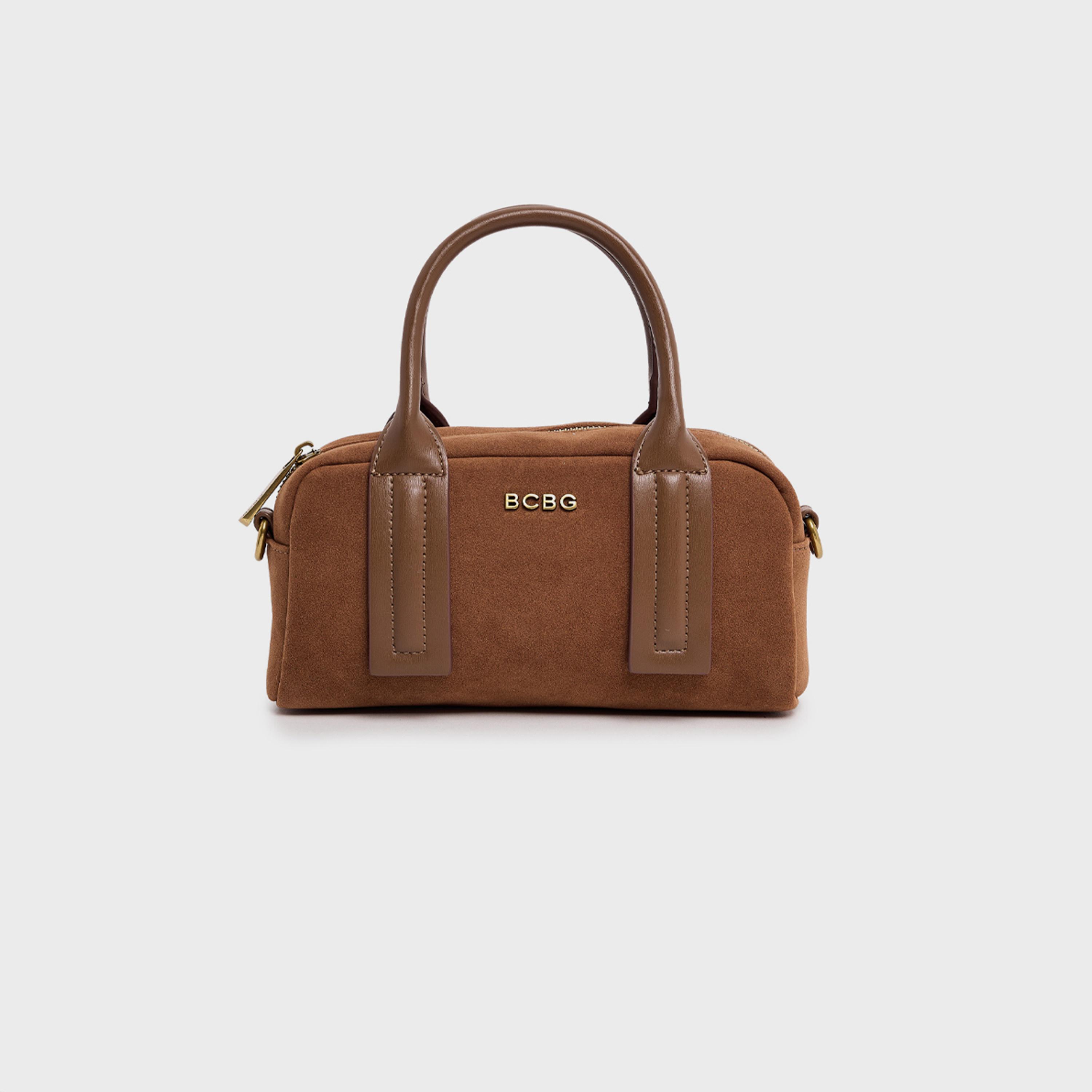 بي سي بي جي - شنطة ساتشيل سادة بمقبضين وسحاب وحزام قابل للفصل | 23.5 × 9 × 11.5 سم-women-bagsandwallets-handbags-image-1