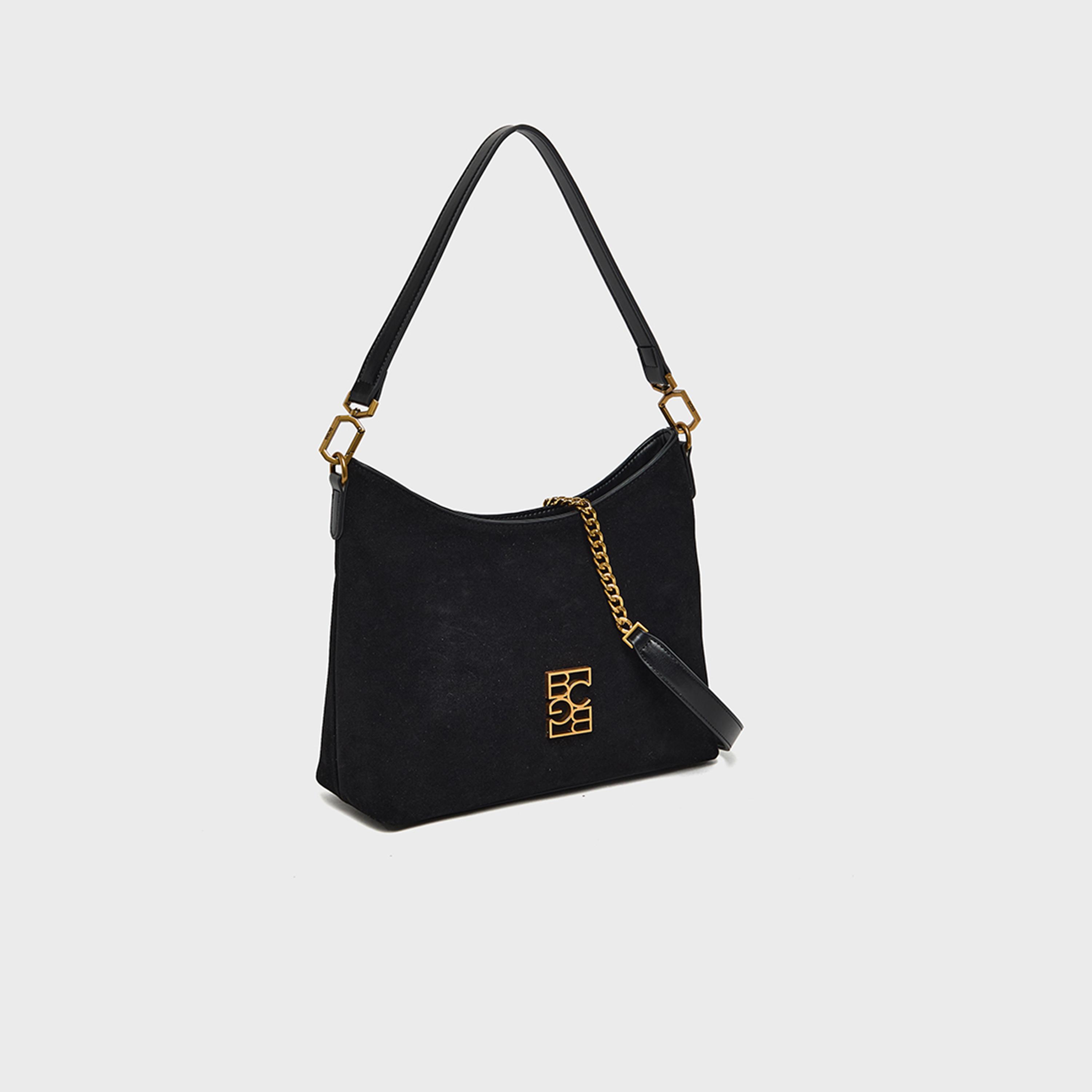 بي سي بي جي - شنطة كتف سادة بسحاب وحزام قابل للفصل | 28 × 11.5 × 25 سم-women-bagsandwallets-handbags-image-3