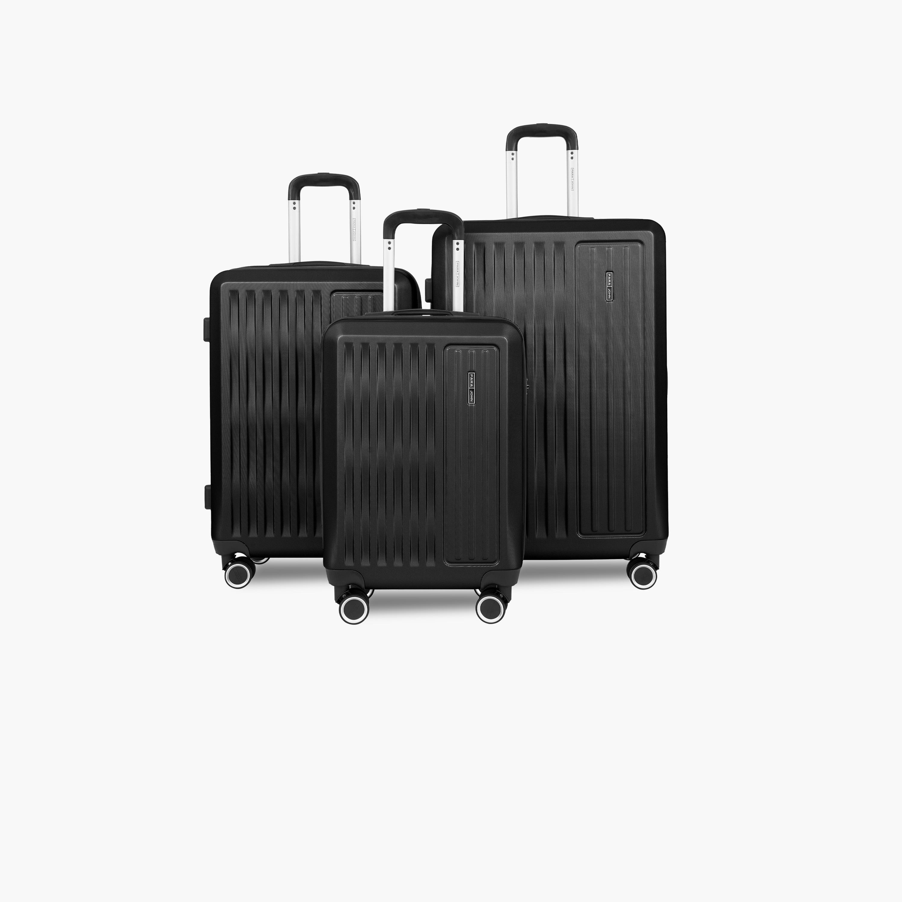 Para John Set of 3 ABS Hard Sided 4-Wheeler Spinner Trolley Bag with Combination Lock-travel-luggagesandbags-luggage-image-1