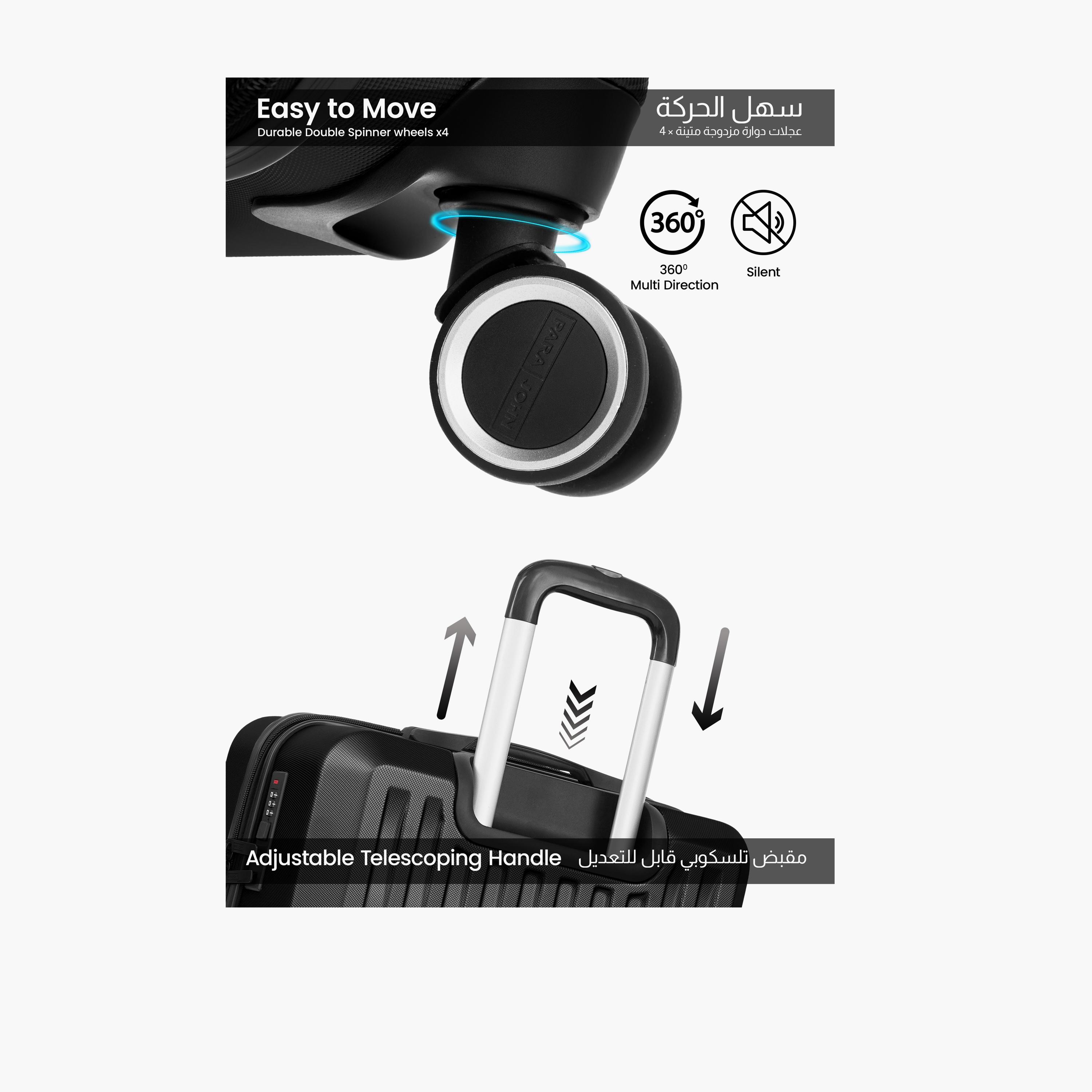 Para John Set of 3 ABS Hard Sided 4-Wheeler Spinner Trolley Bag with Combination Lock-travel-luggagesandbags-luggage-image-2