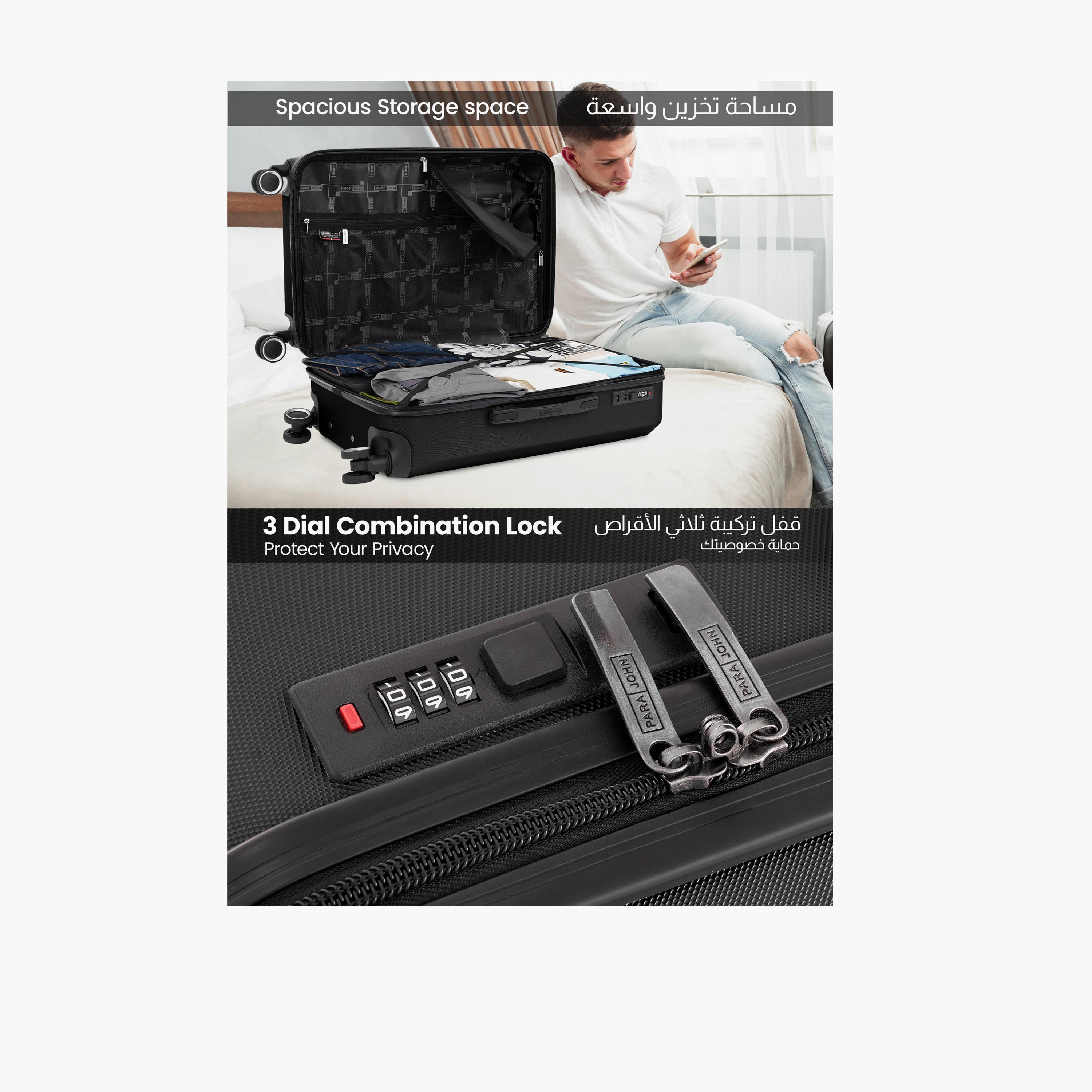Para John Set of 3 ABS Hard Sided 4-Wheeler Spinner Trolley Bag with Combination Lock-travel-luggagesandbags-luggage-image-3