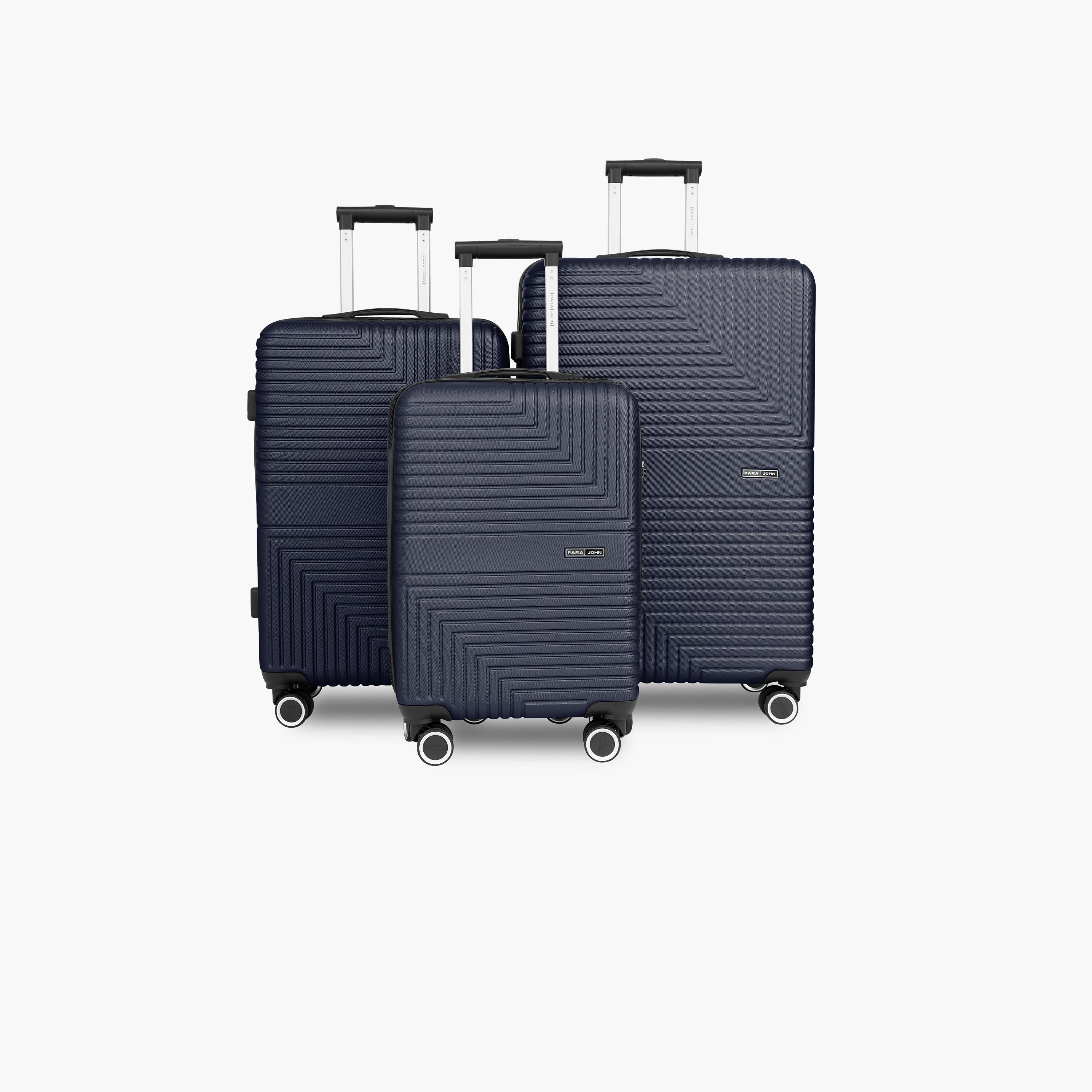 باراجون- طقم 3 شنط بأربع عجلات دوارة من مادة ABS وجوانب صلبة مع قفل مركب-travel-luggagesandbags-luggage-image-1