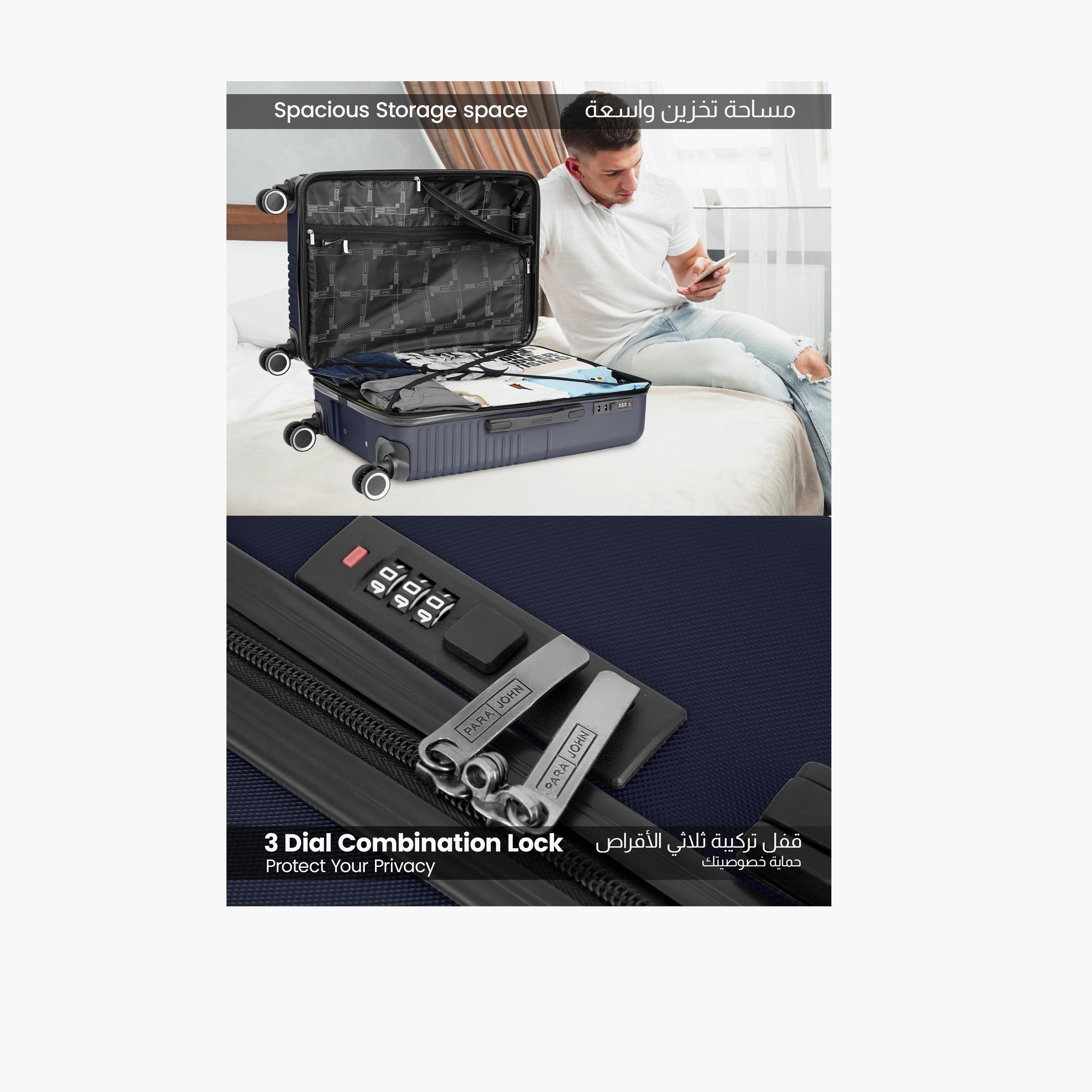 باراجون- طقم 3 شنط بأربع عجلات دوارة من مادة ABS وجوانب صلبة مع قفل مركب-travel-luggagesandbags-luggage-image-3
