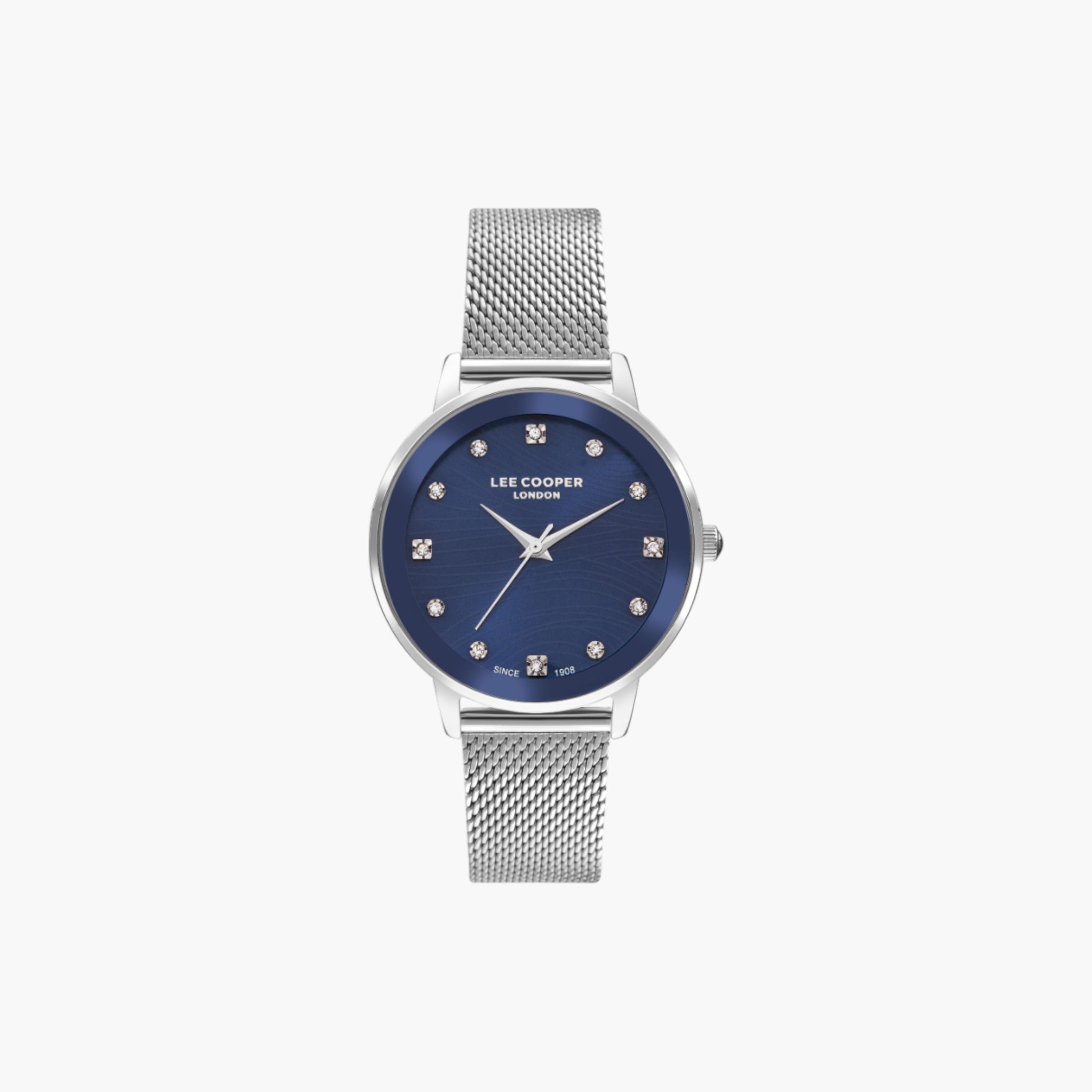 لي كوبر ساعة يد نسائية أنالوج شبكية فضية-women-watchesandjewellery-watches-image-1