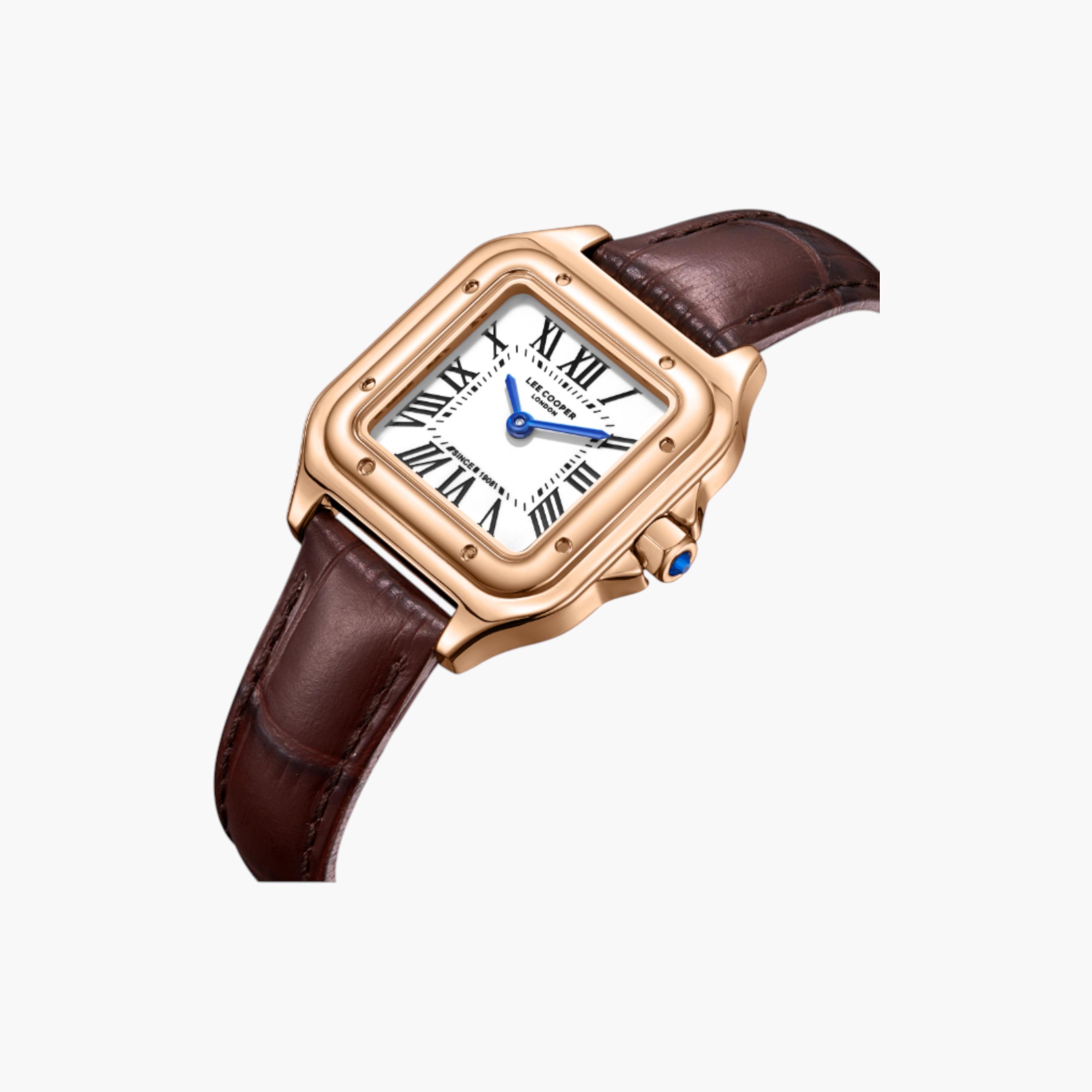 لي كوبر ساعة نسائية مربعة ذهبية وردية-women-watchesandjewellery-watches-image-2