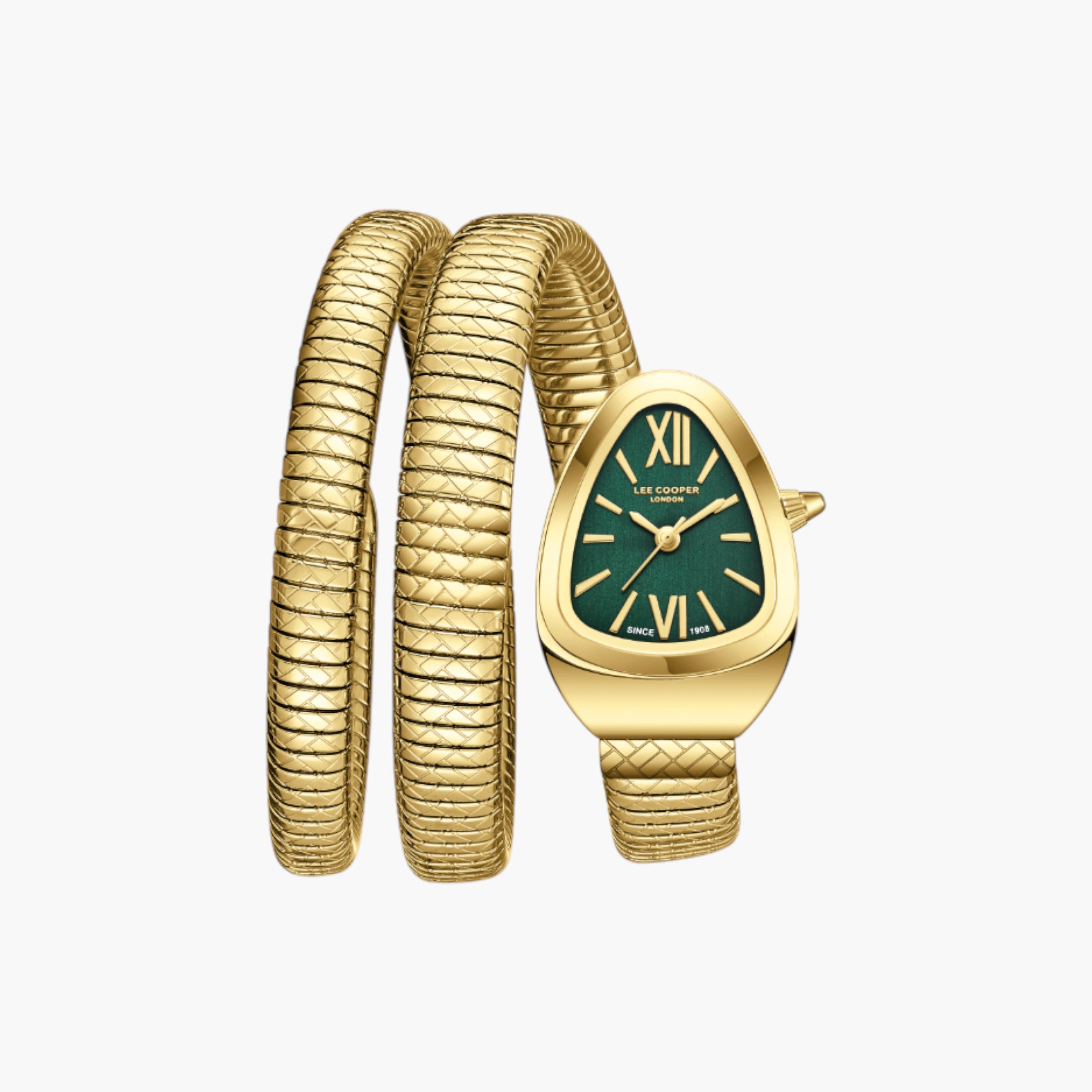 لي كوبر ساعة نسائية ذهبية بتصميم أفعى-women-watchesandjewellery-watches-image-1