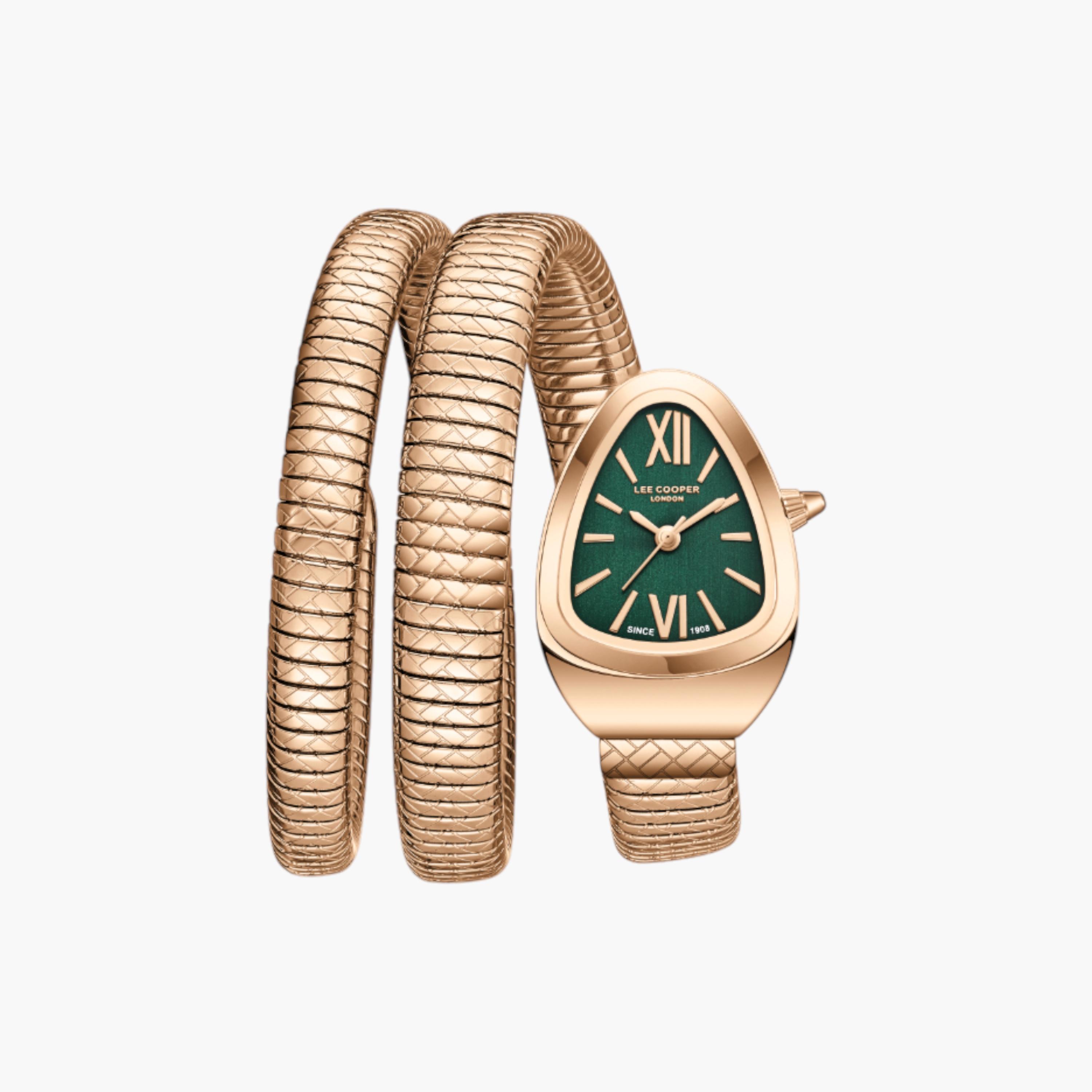 Lee Cooper Rose Gold Snake Bracelet Watch-women-watchesandjewellery-watches-image-1