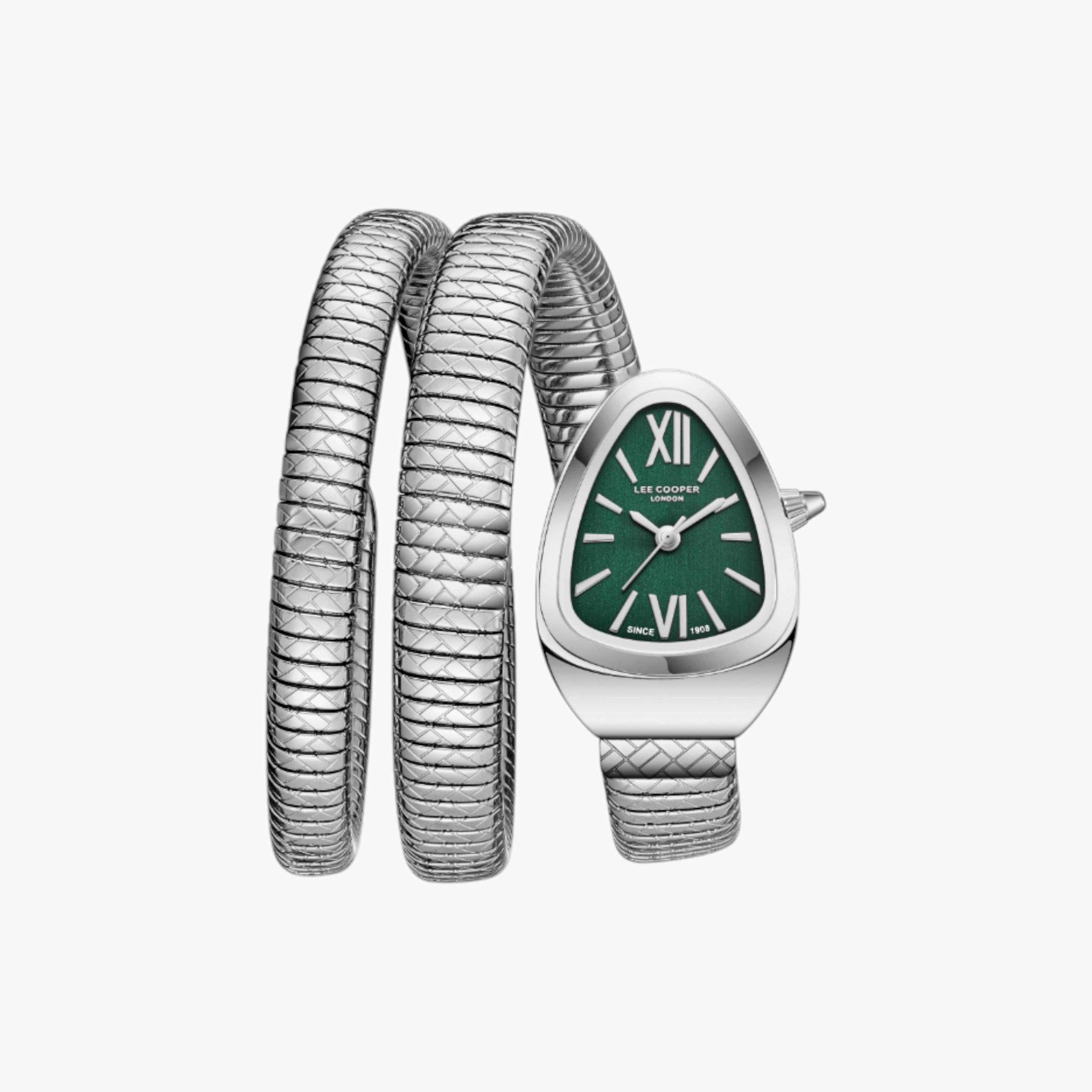 Lee Cooper Serpentine Ladies Watch, Green Dial-women-watchesandjewellery-watches-image-1