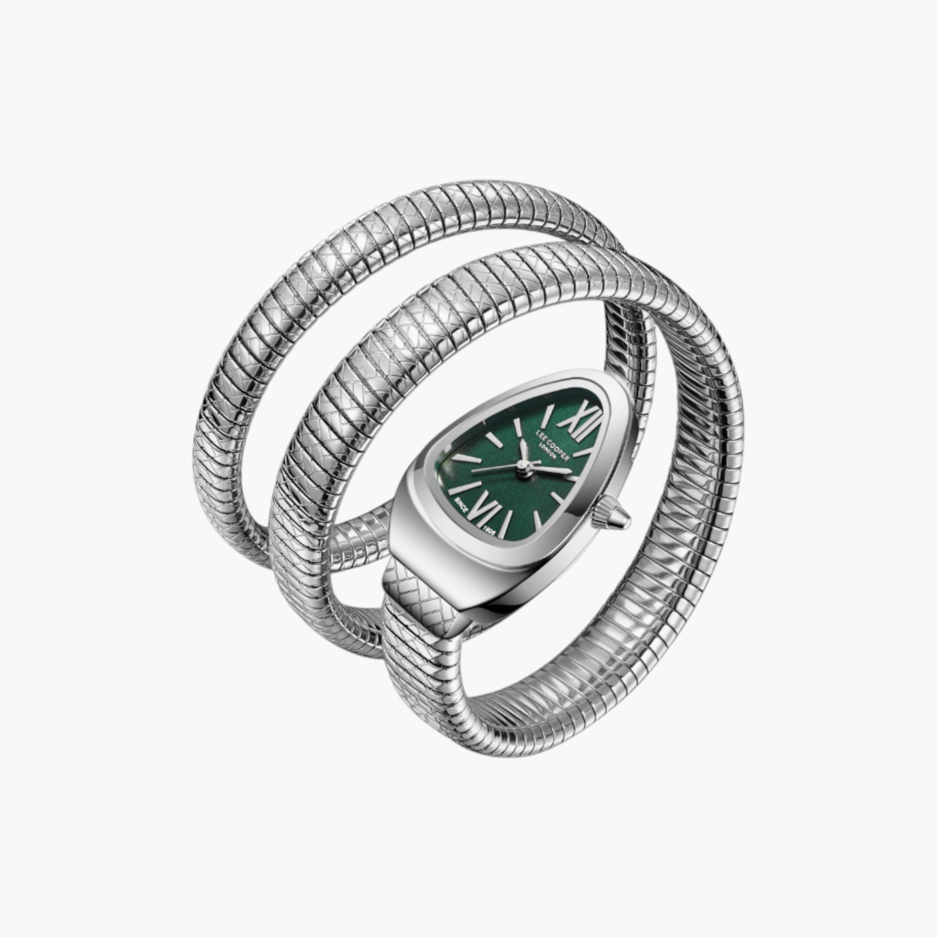 Lee Cooper Serpentine Ladies Watch, Green Dial-women-watchesandjewellery-watches-image-2