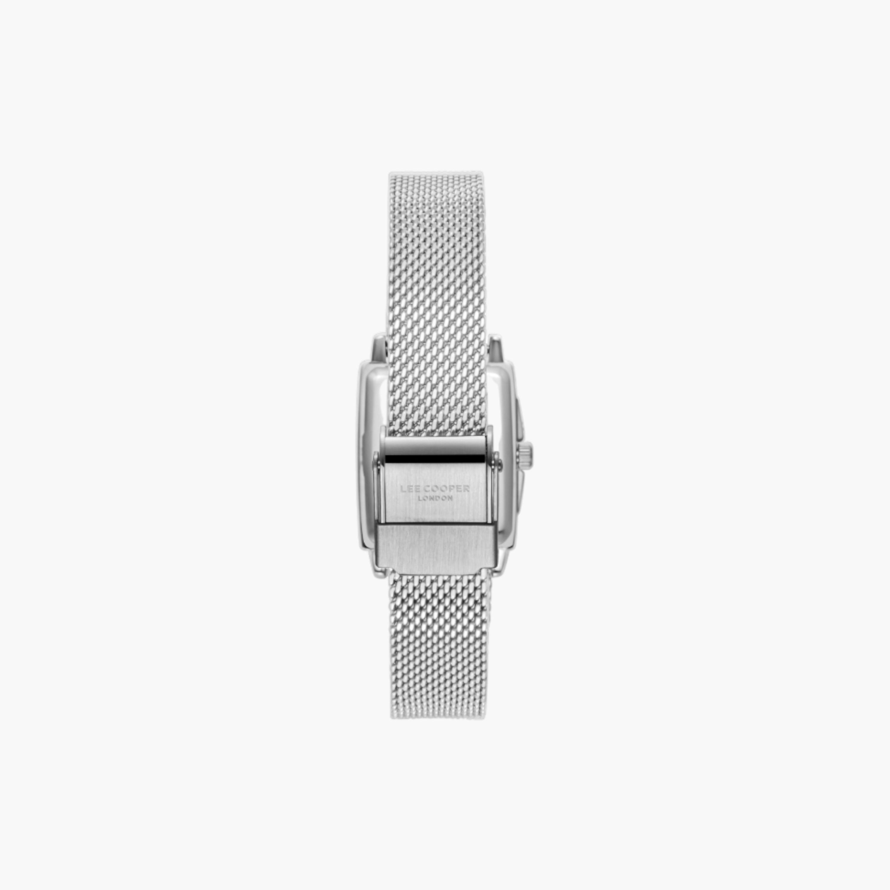 لي كوبر ساعة شبكية مستطيلة فضية بعقارب-women-watchesandjewellery-watches-image-4