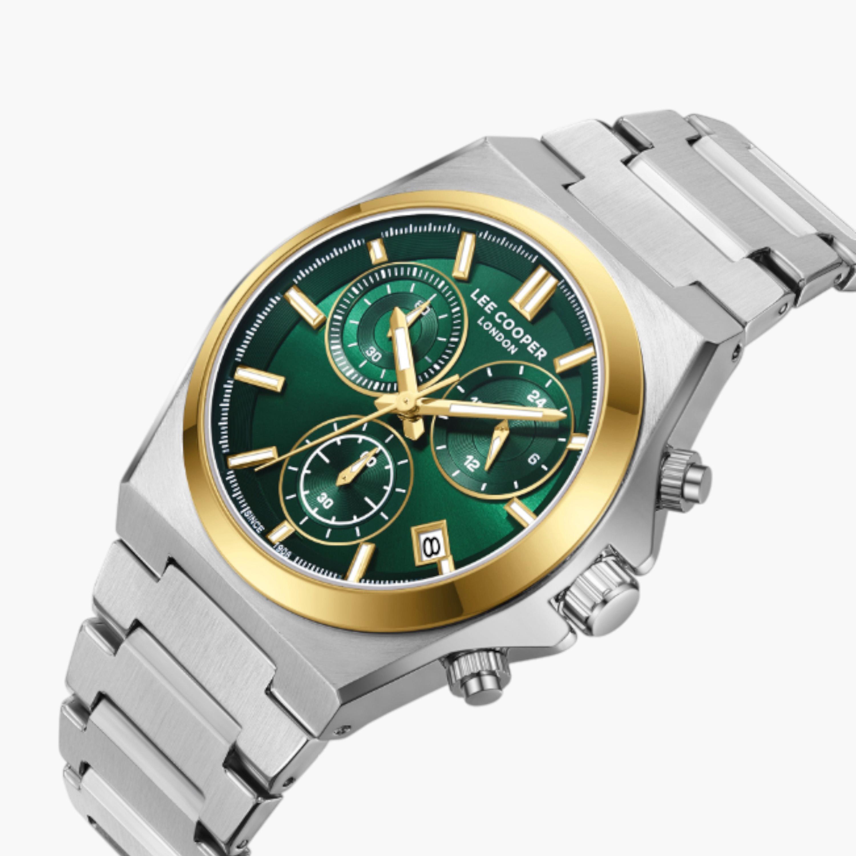 لي كوبر ساعة كرونوغراف رجالية، مينا خضراء-men-watchesandjewellery-watches-image-2