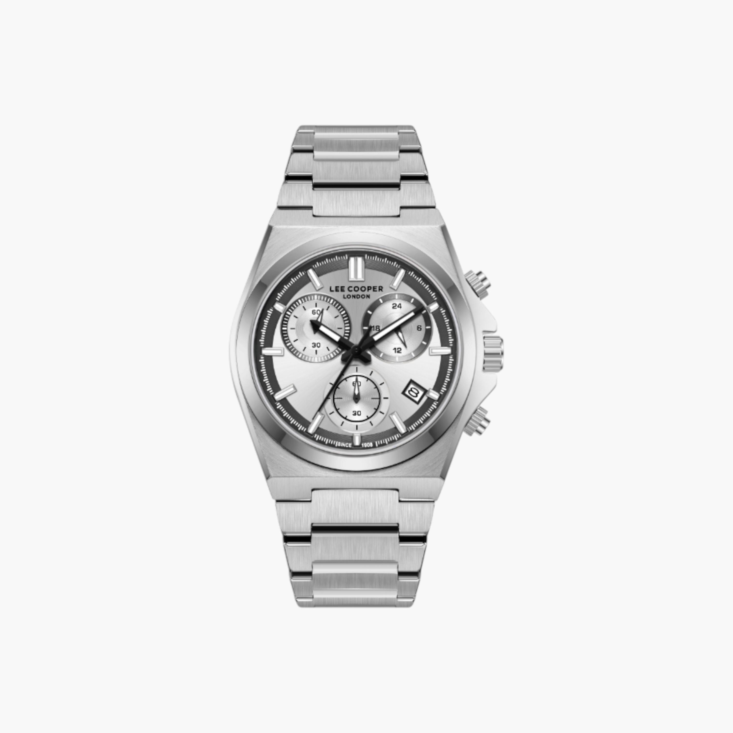 Lee Cooper Silver Stainless Steel Chronograph Watch-men-watchesandjewellery-watches-image-1