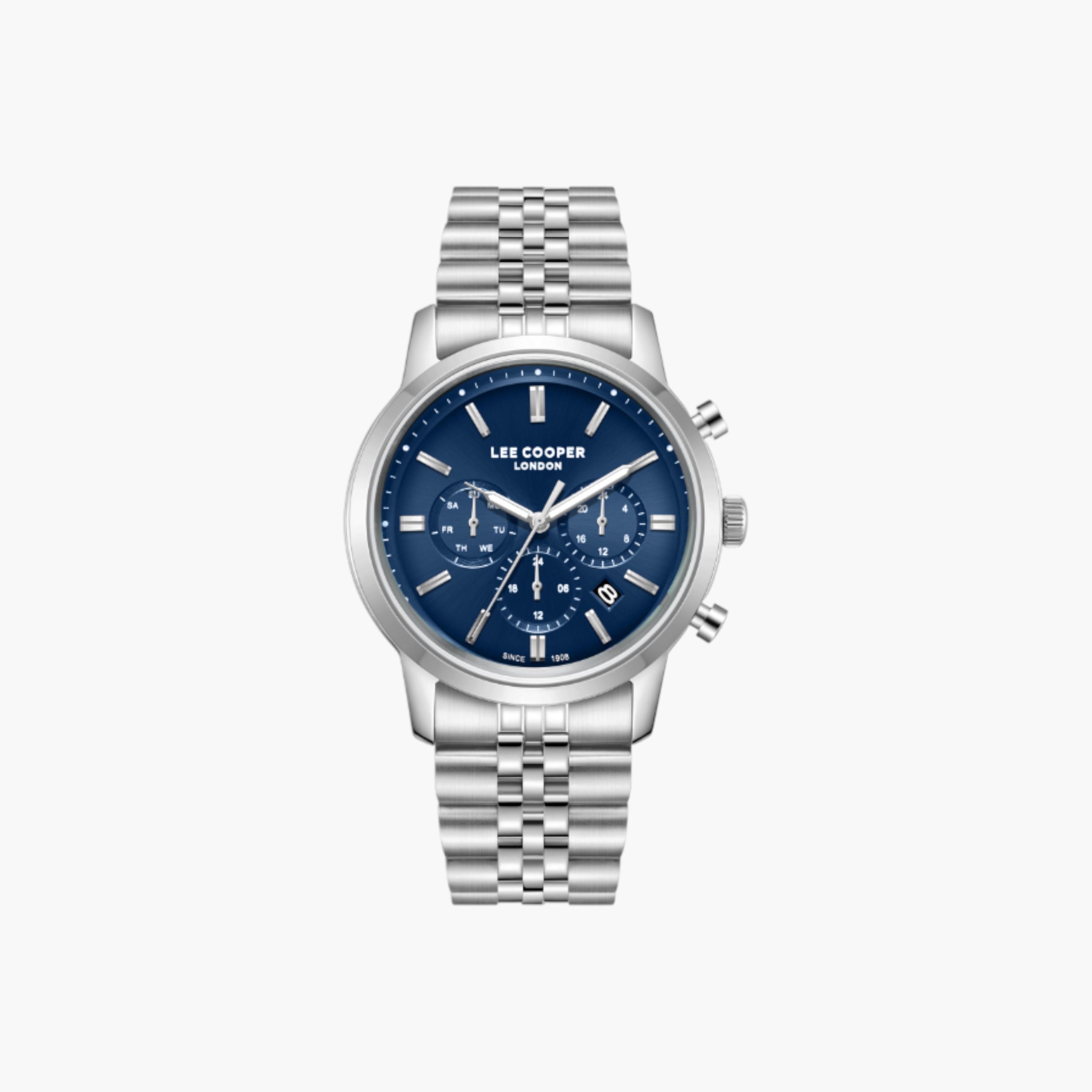 Lee Cooper Silver Stainless Steel Chronograph Watch-men-watchesandjewellery-watches-image-1