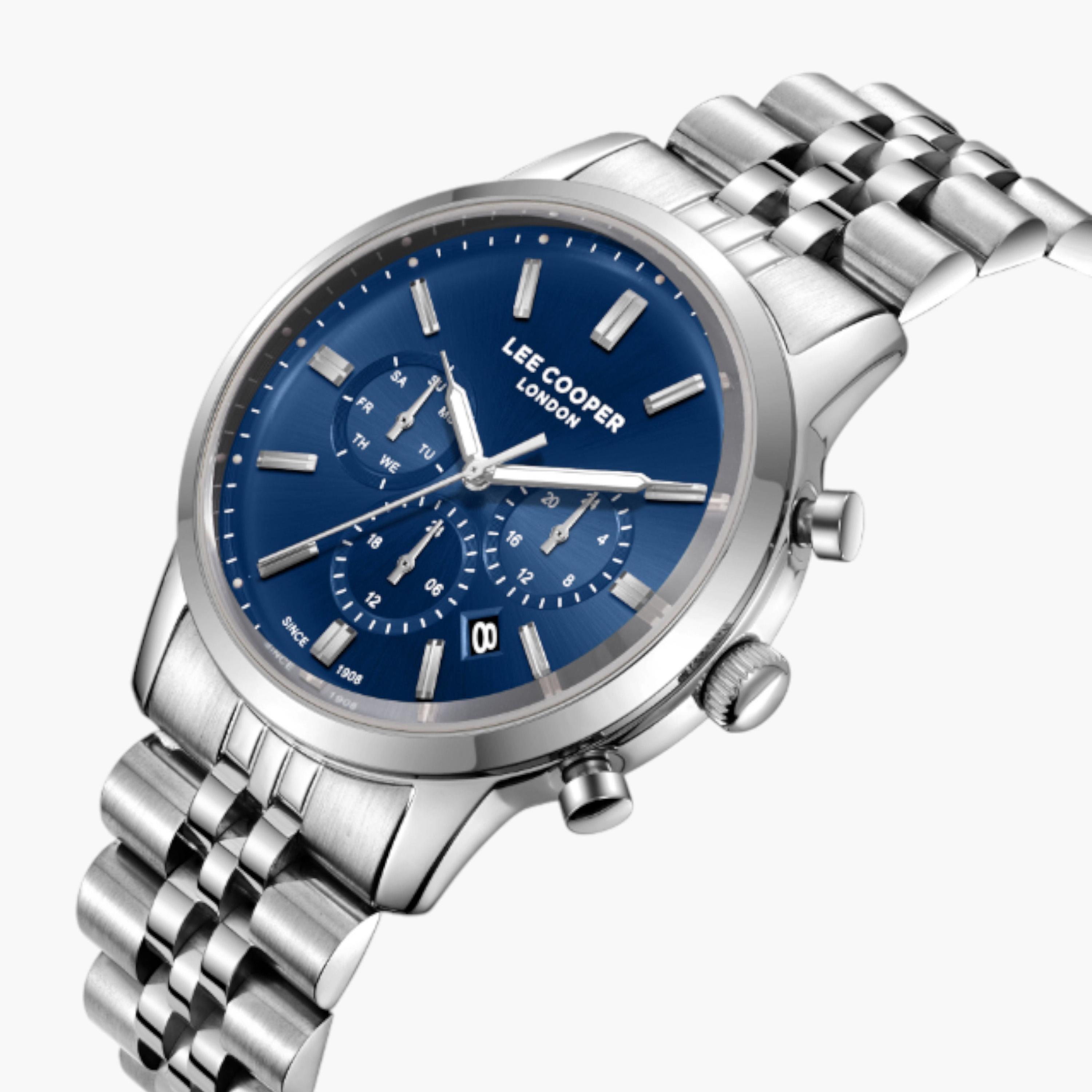 Lee Cooper Silver Stainless Steel Chronograph Watch-men-watchesandjewellery-watches-image-2