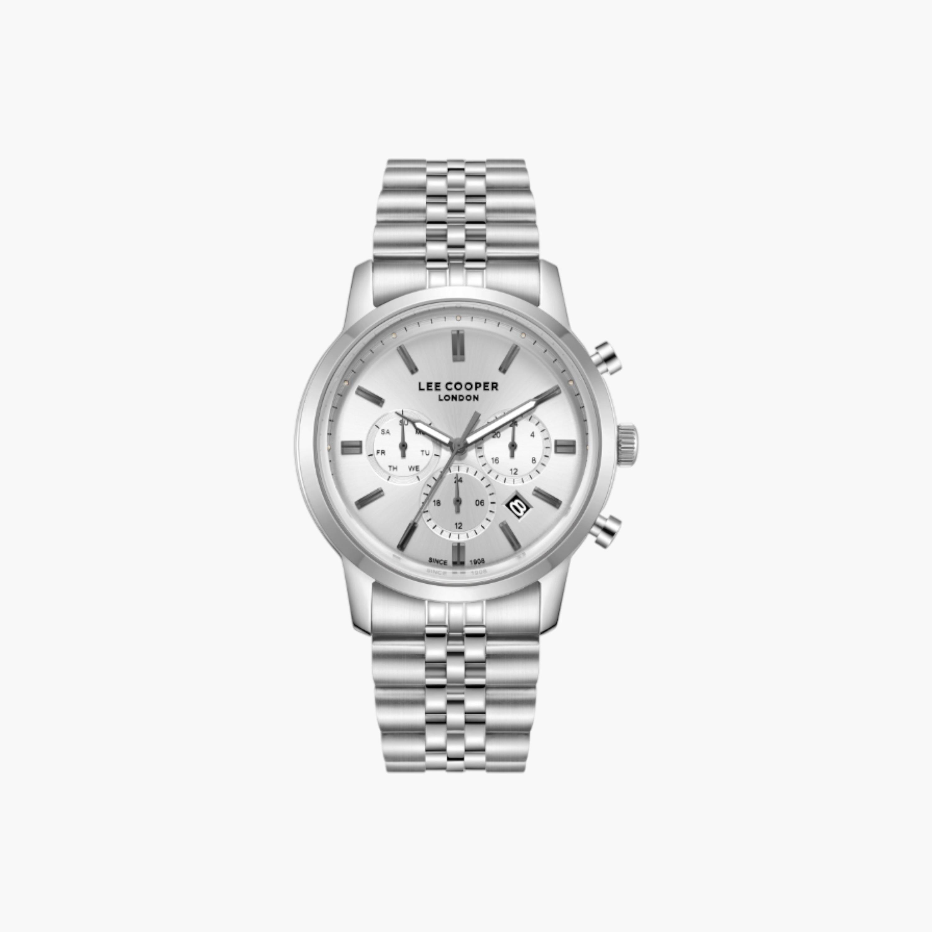 Lee Cooper Silver Chronograph Men's Watch-men-watchesandjewellery-watches-image-1