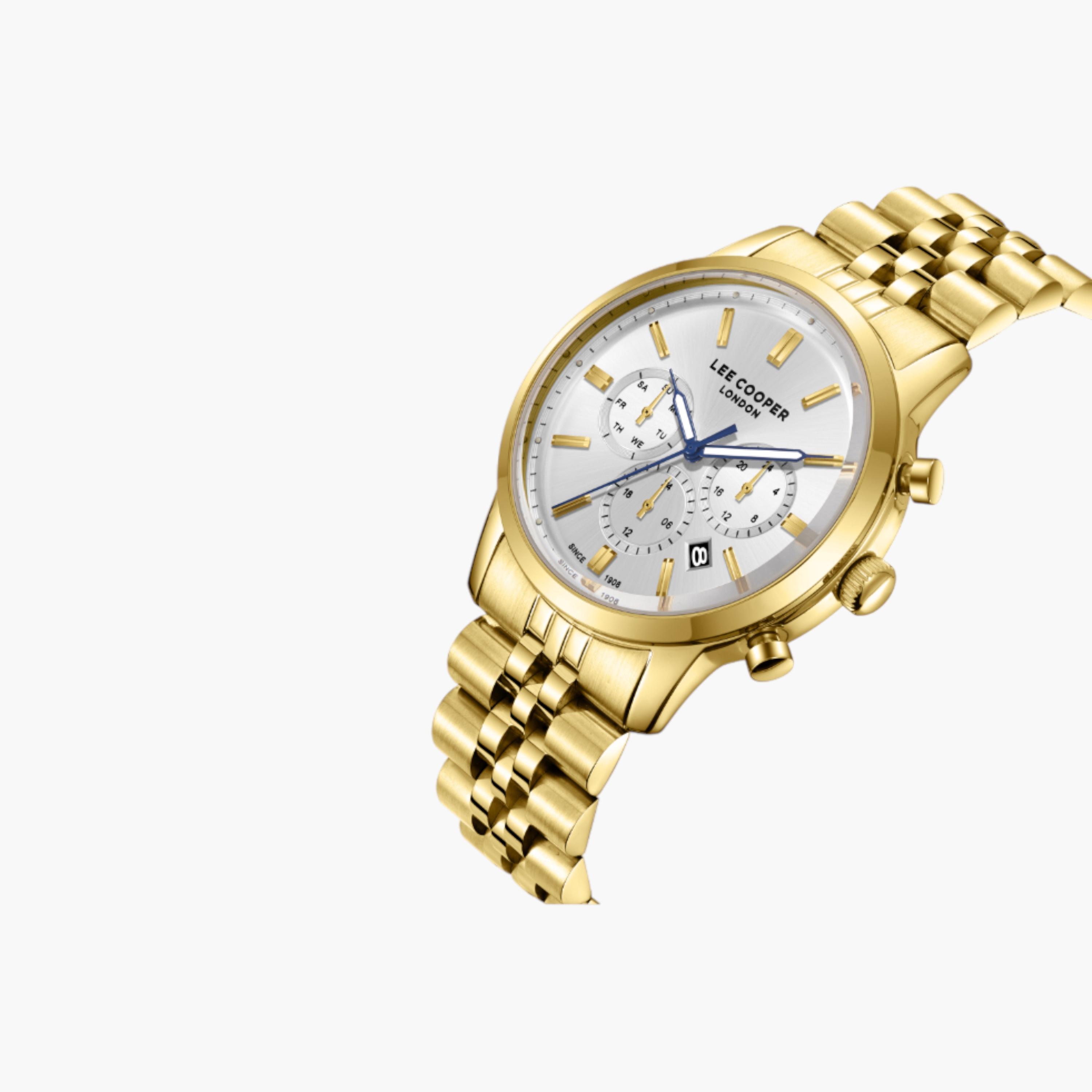 لي كوبر ساعة رجالية كرونوغراف ذهبية-men-watchesandjewellery-watches-image-2