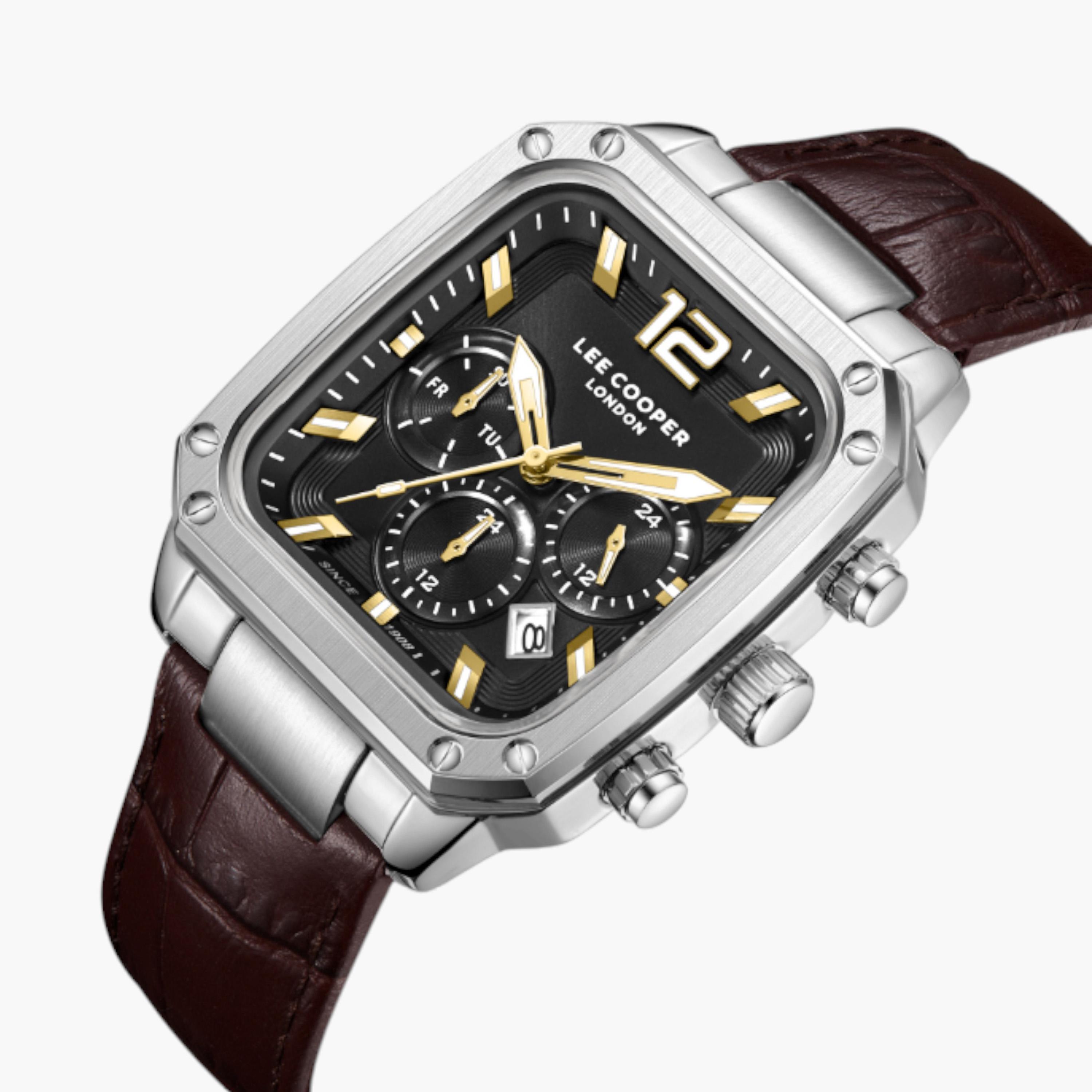 Lee Cooper Chronograph Men's Watch Leather Strap-men-watchesandjewellery-watches-image-2