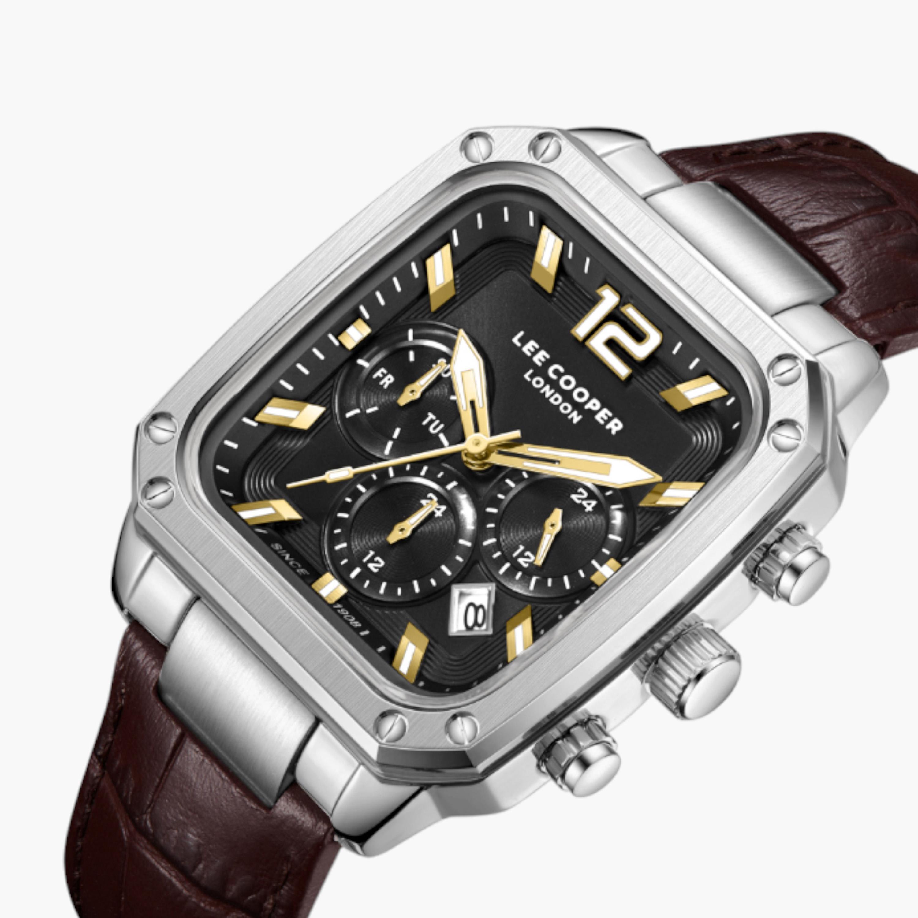 Lee Cooper Chronograph Men's Watch Leather Strap-men-watchesandjewellery-watches-image-4