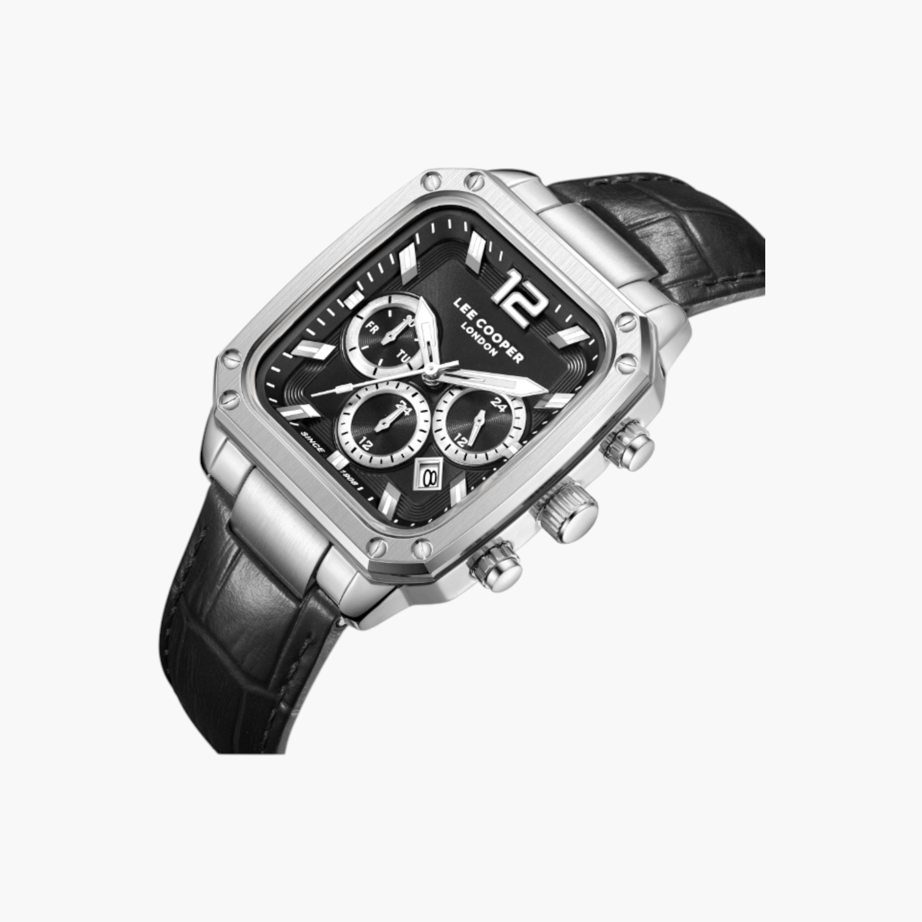 Lee Cooper Square Chronograph Men's Leather Watch-men-watchesandjewellery-watches-image-2
