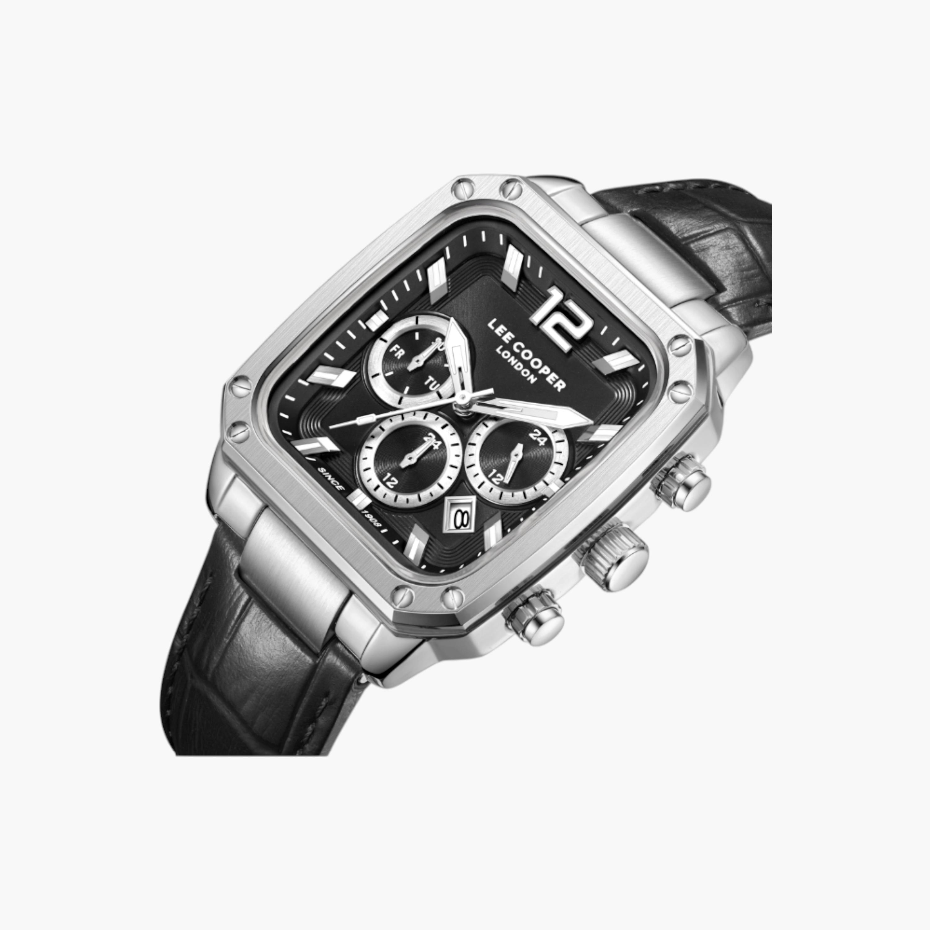 Lee Cooper Square Chronograph Men's Leather Watch-men-watchesandjewellery-watches-image-4