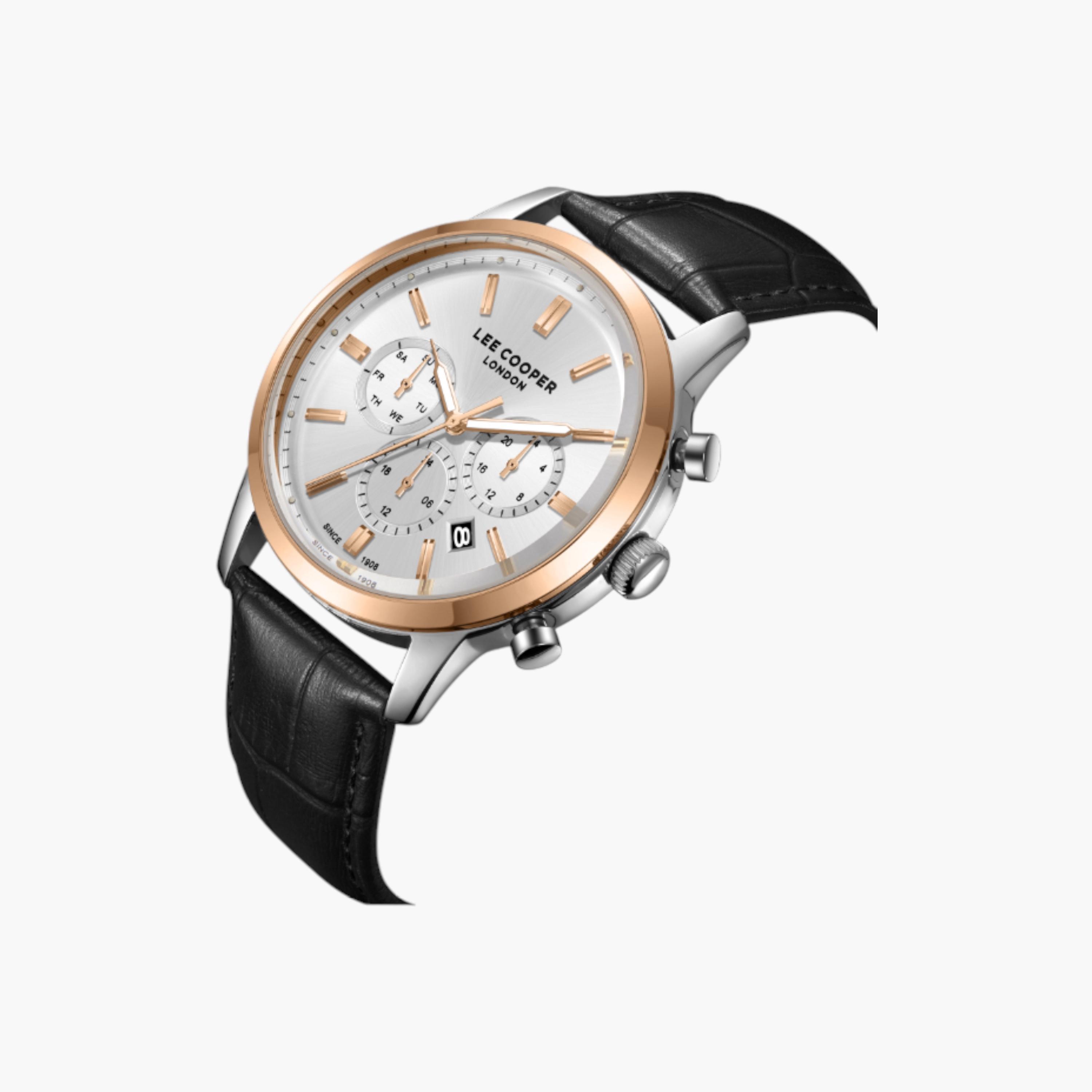 Lee Cooper Multifunction Watch Leather Strap-men-watchesandjewellery-watches-image-2