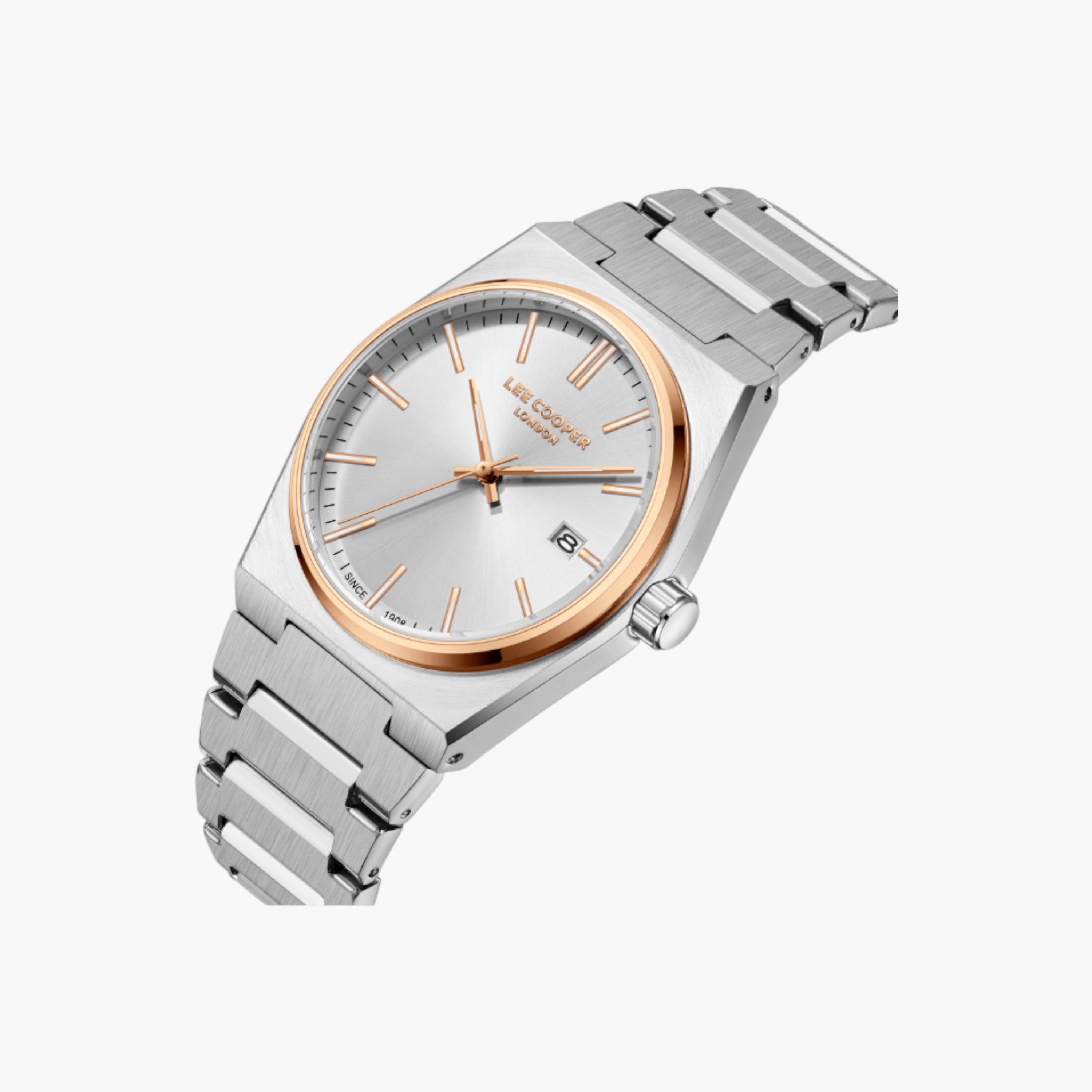 لي كوبر ساعة يد بسوار معدني فضي-men-watchesandjewellery-watches-image-4