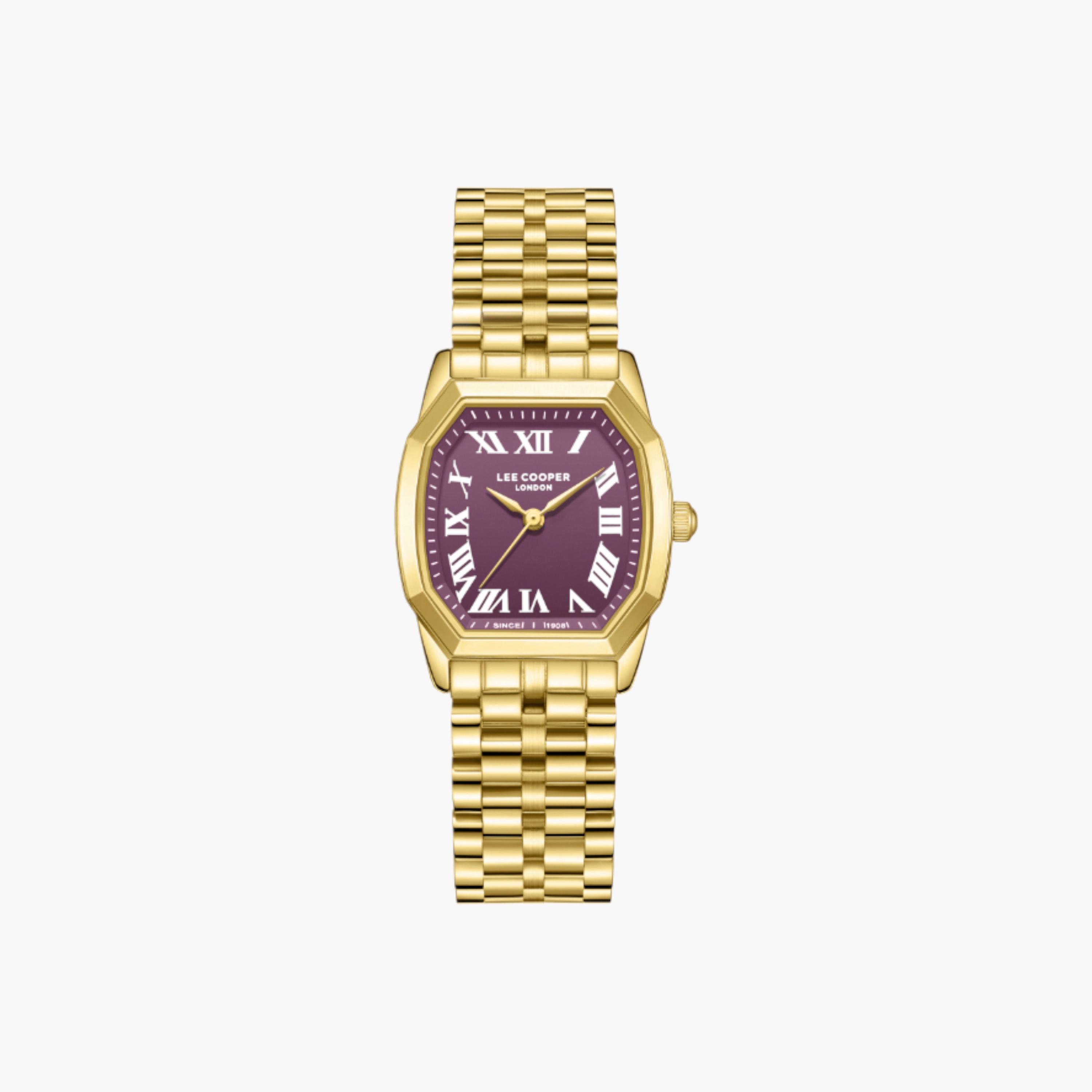 لي كوبر ساعة نسائية تناظرية بلون ذهبي-women-watchesandjewellery-watches-image-1